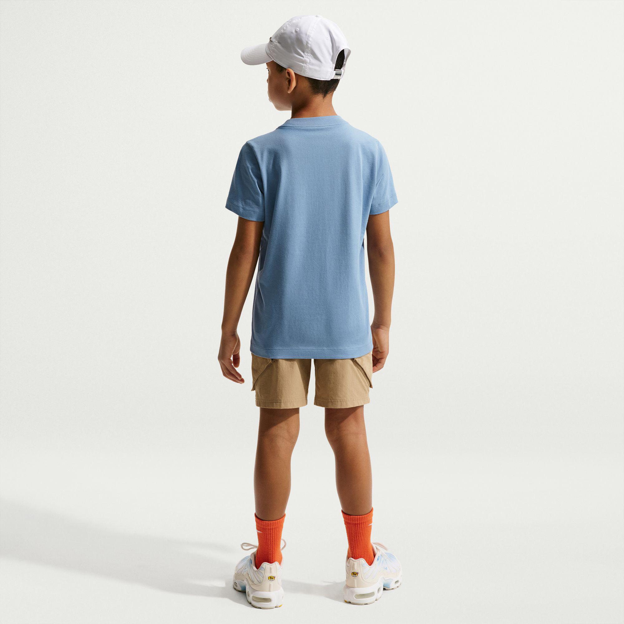 Nike Sportswear Embroidered Futura Çocuk Mavi T-Shirt