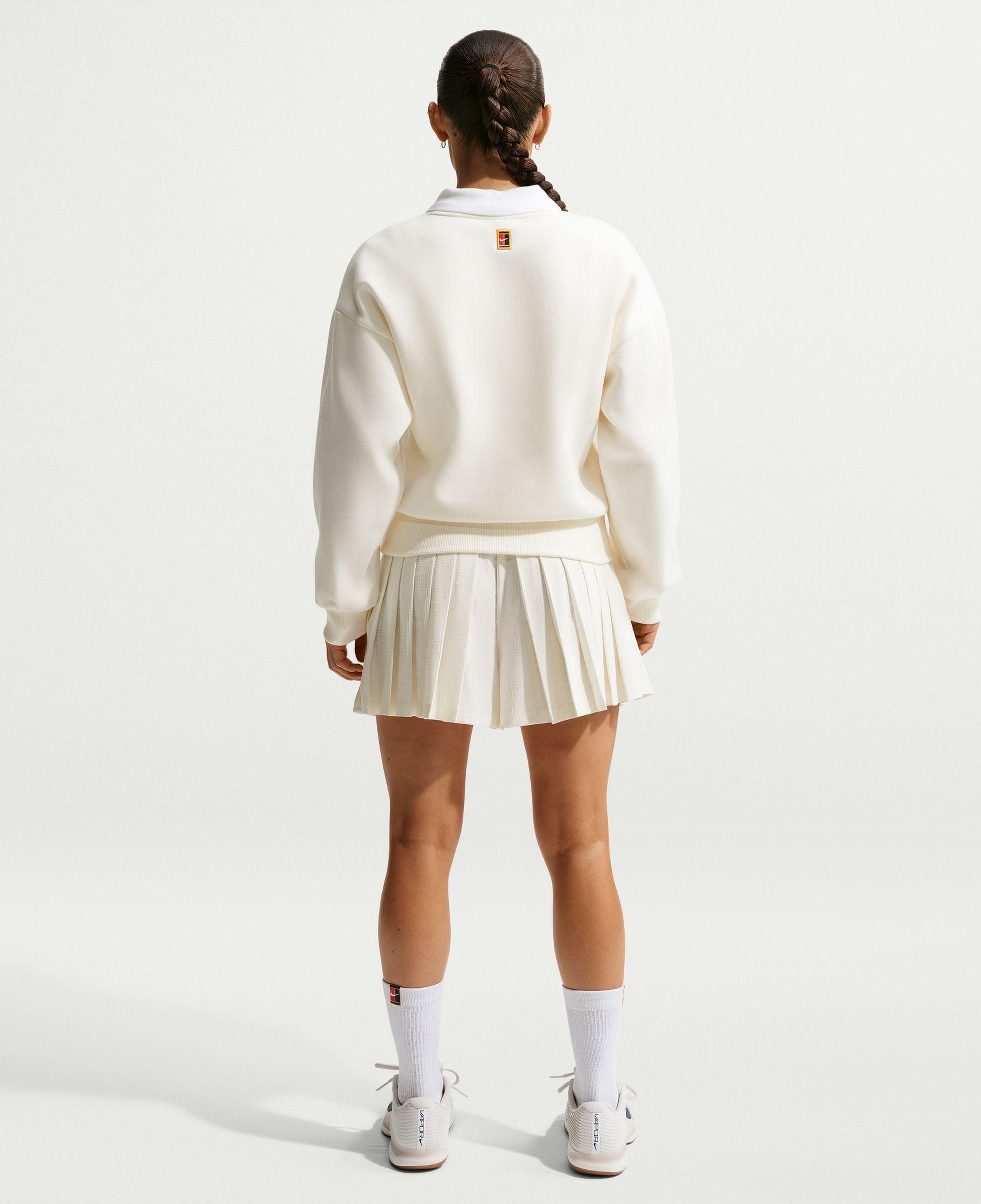 Nike Court Collection Fleece Kadın Krem Rengi Sweatshırt