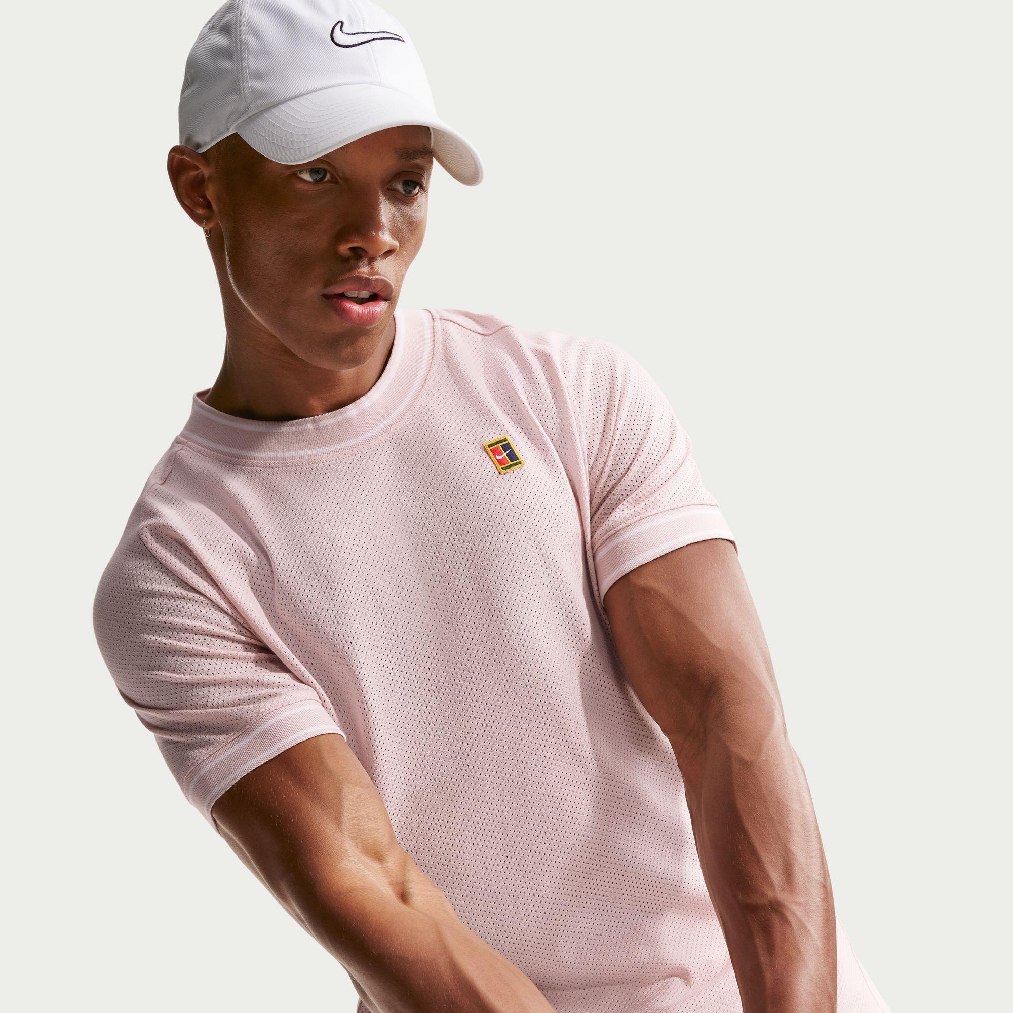 Nike Court Heritage Erkek Pembe T-Shirt