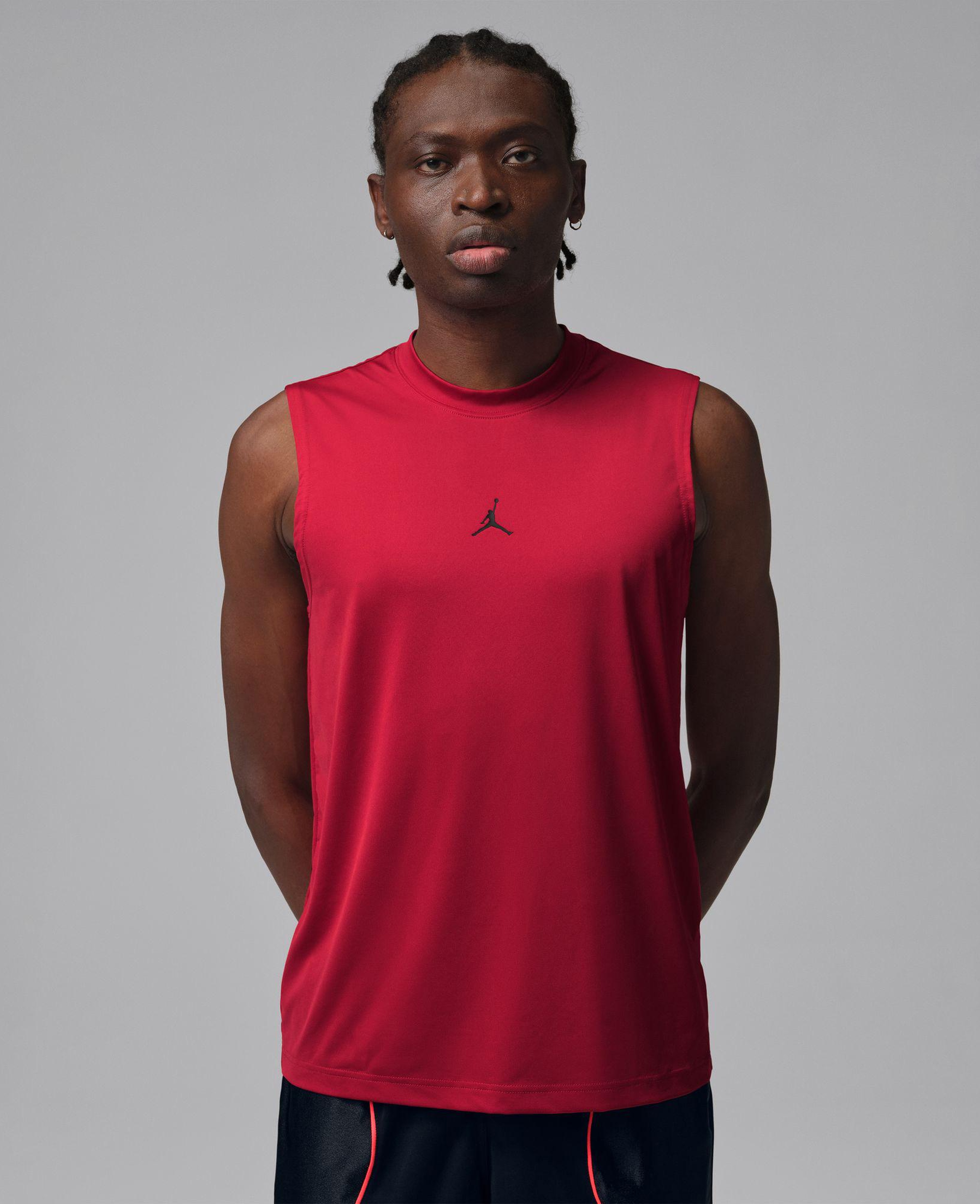 Jordan Dri-Fit Sport Essentials Erkek Kırmızı Kolsuz T-Shirt