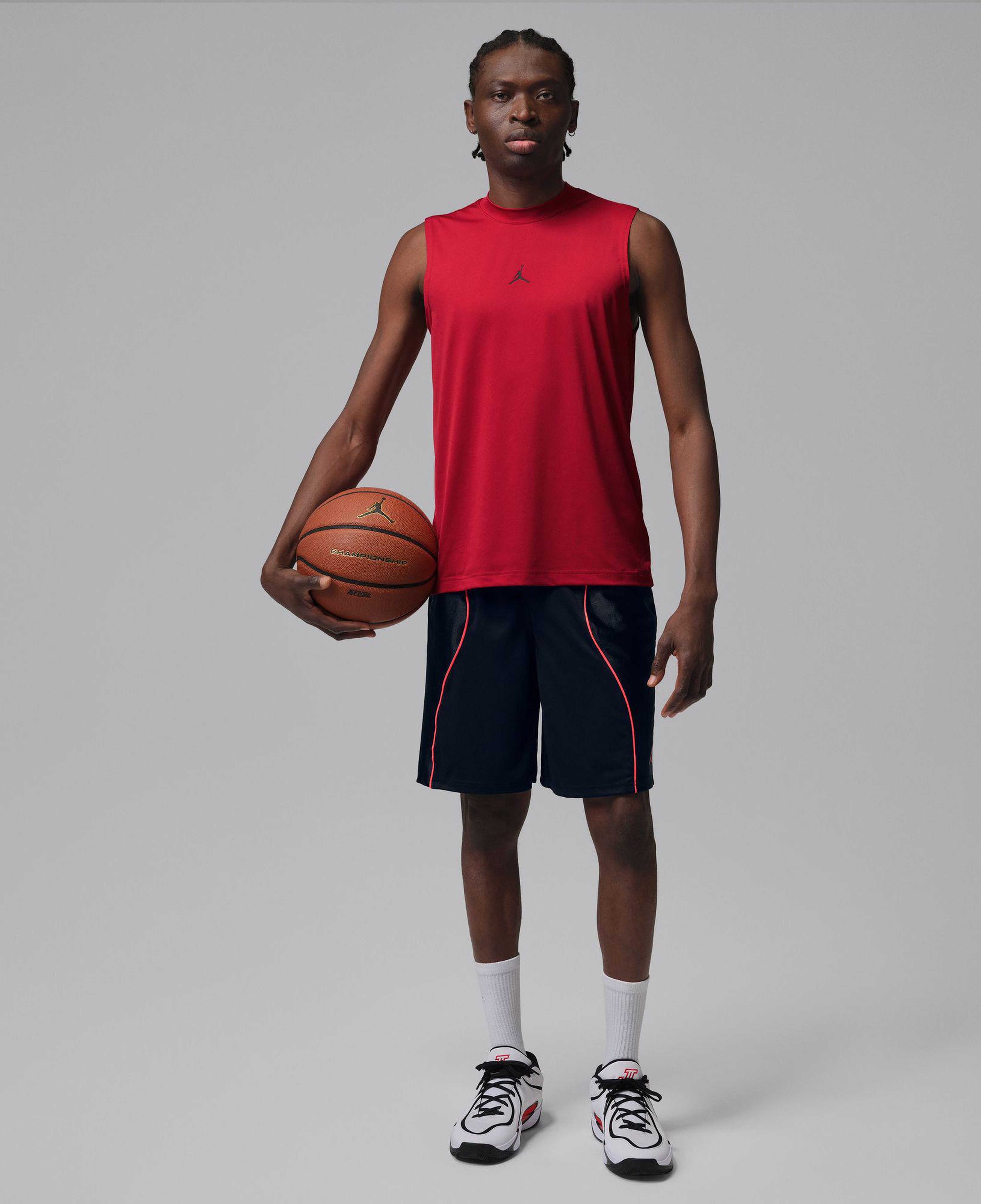 Jordan Dri-Fit Sport Essentials Erkek Kırmızı Kolsuz T-Shirt