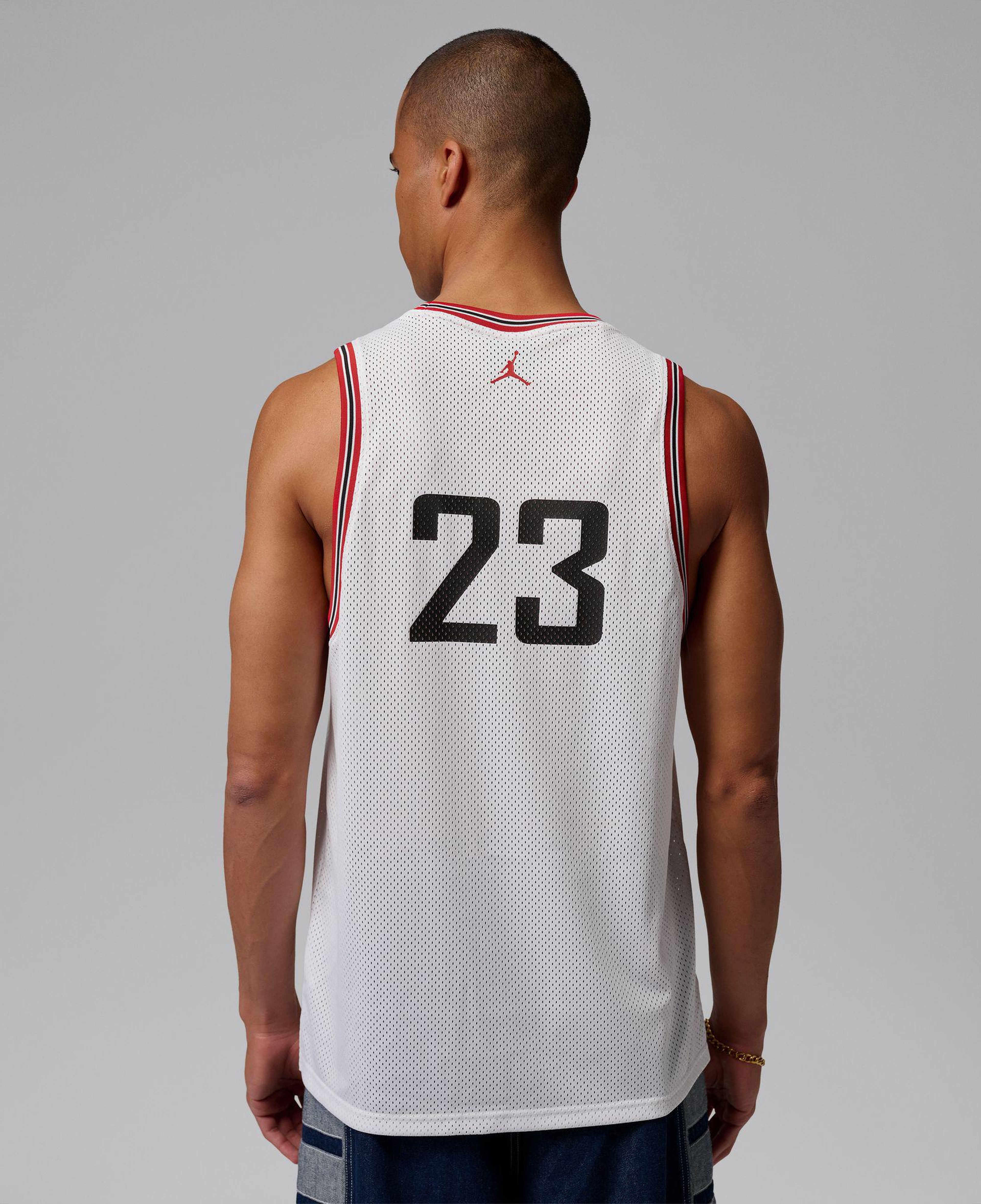 Jordan Brooklyn Mesh Jersey Erkek Beyaz Kolsuz T-Shirt