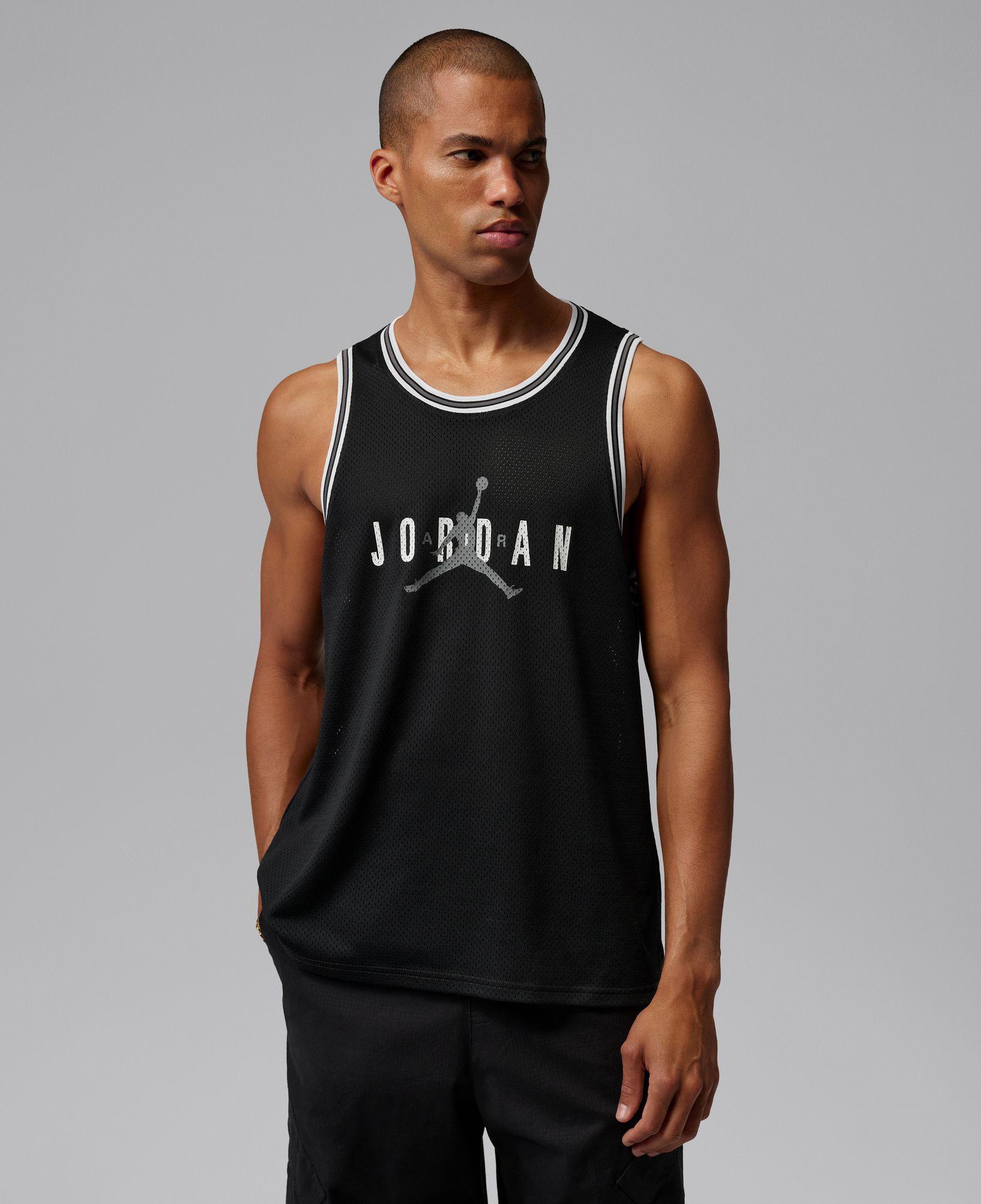 Jordan Brooklyn Mesh Jersey Erkek Siyah Kolsuz T-Shirt