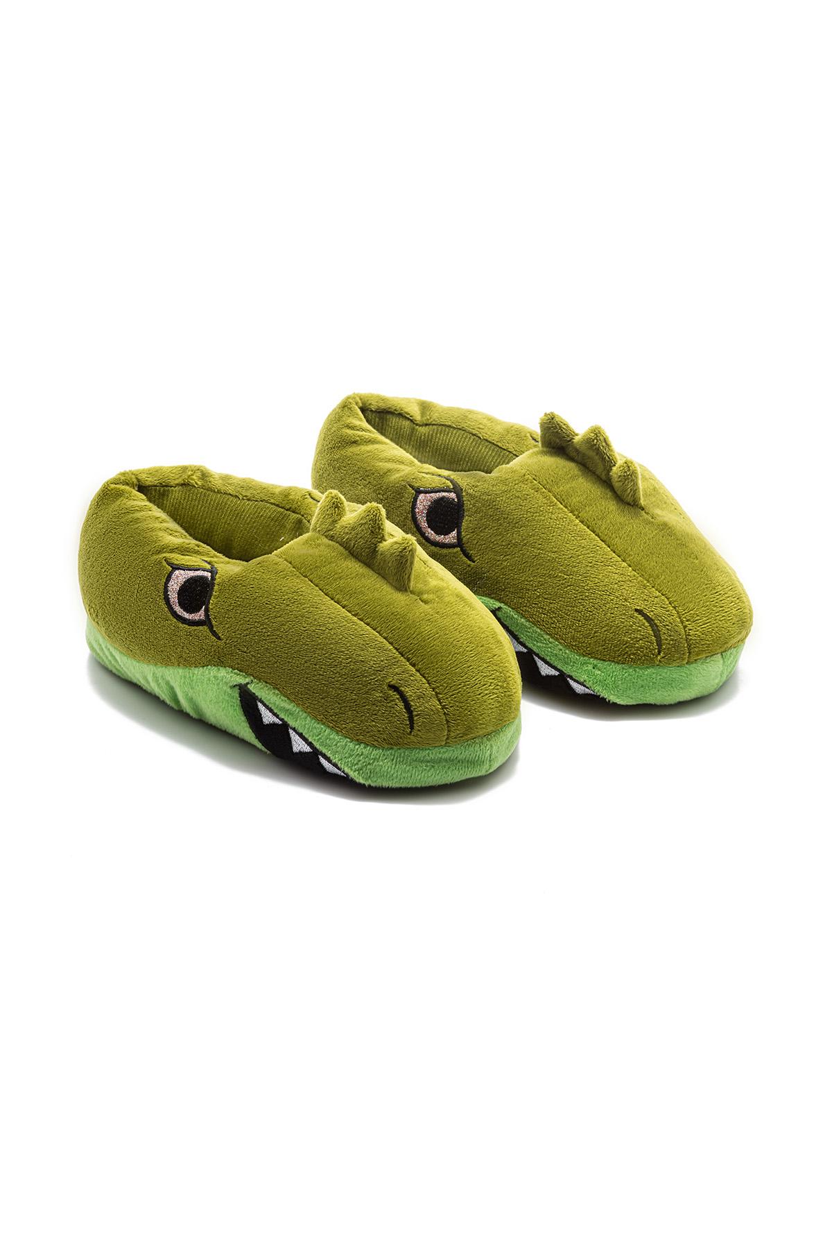 Dinos-1 Çocuk Hayvanlı Panduf Yeşil 30/38