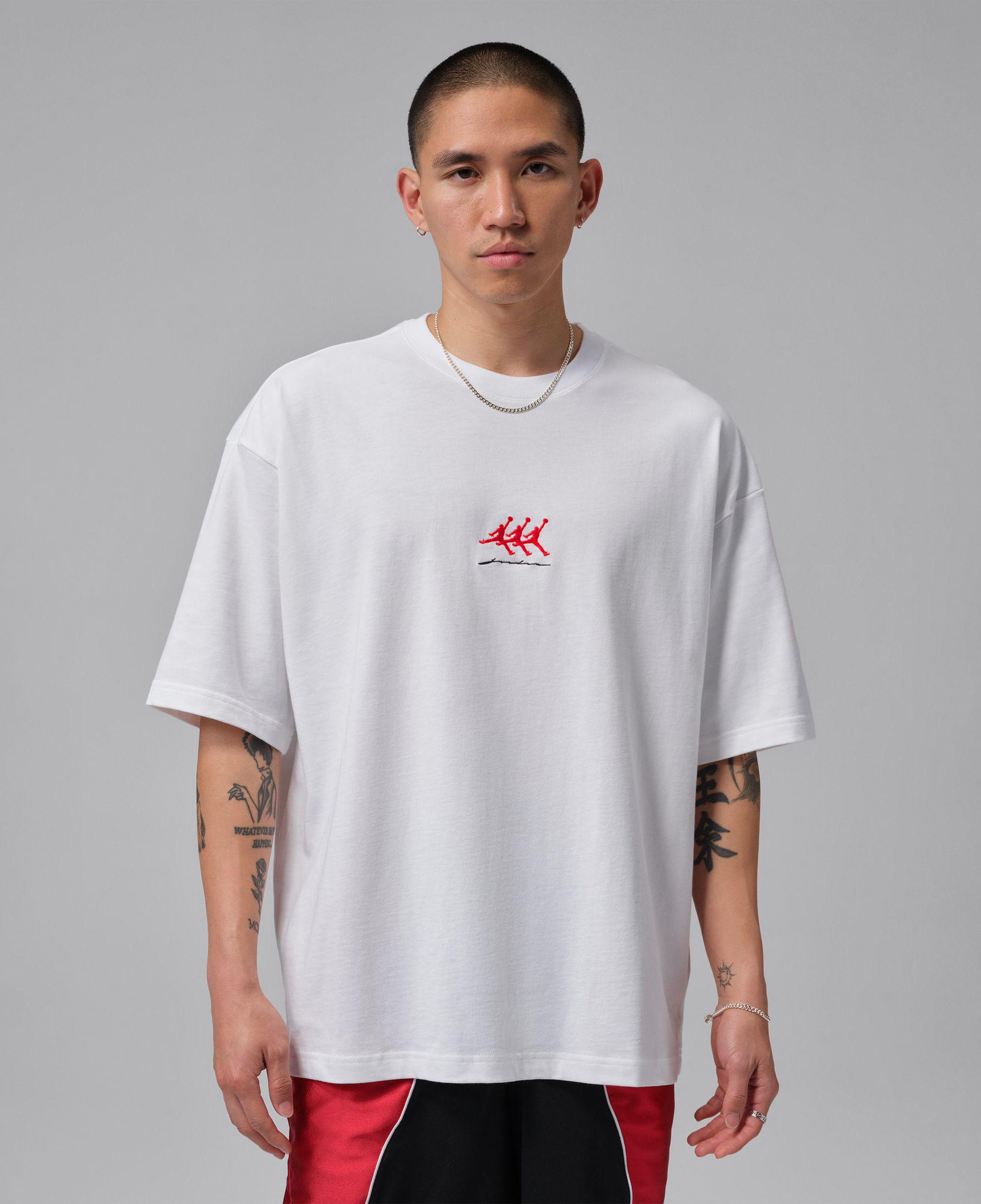 Jordan Flight Oversized Erkek Beyaz T-Shirt