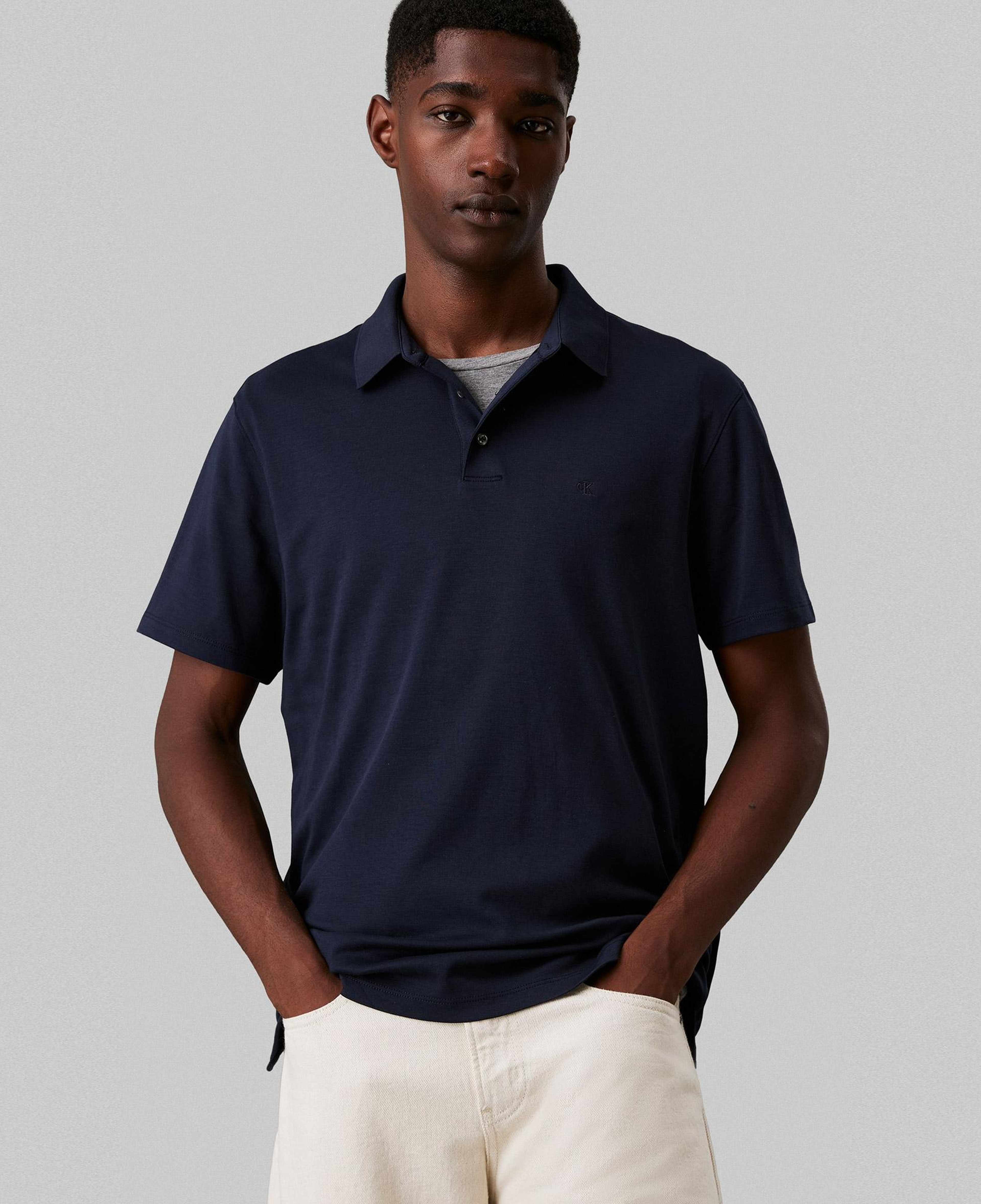 Calvin Klein Supima Erkek Lacivert Polo