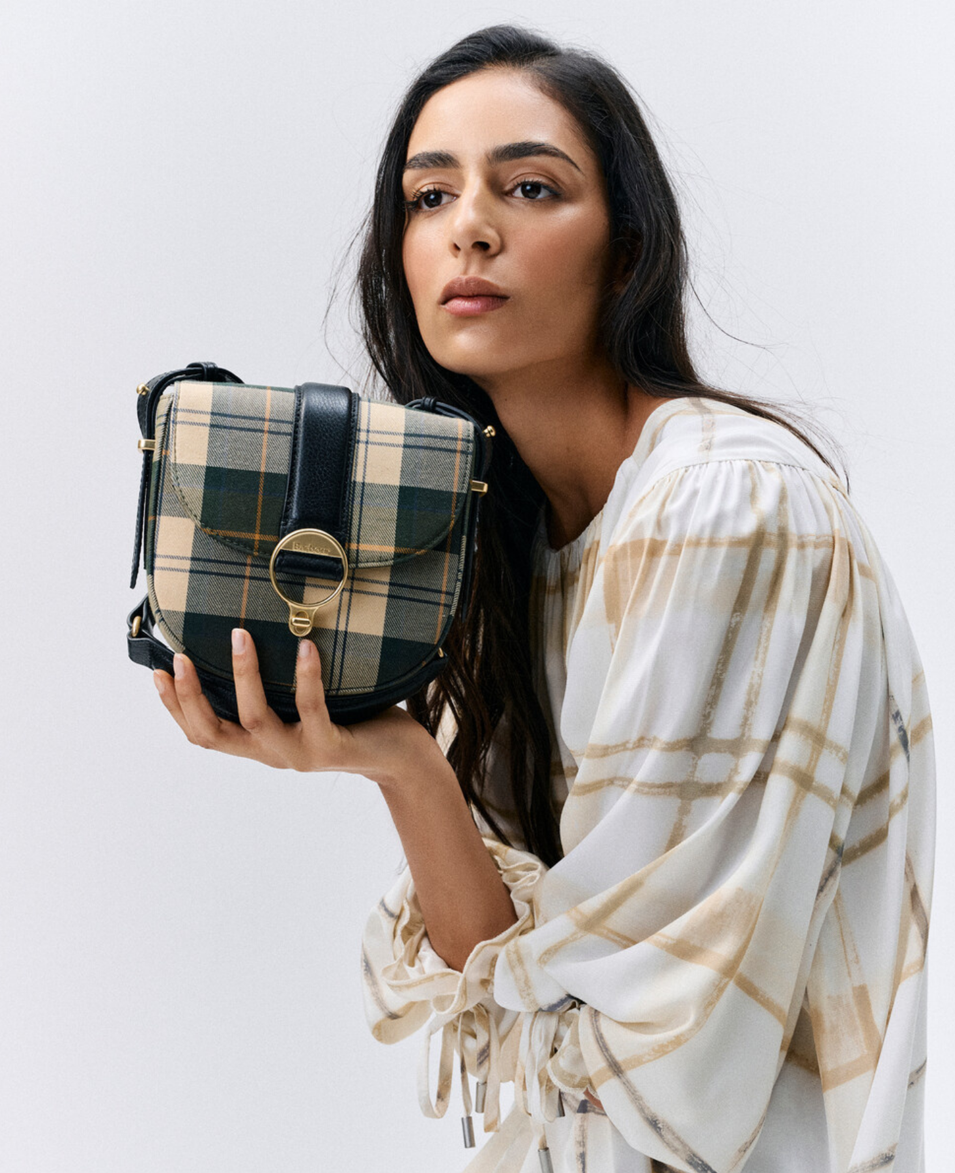 Barbour Elm Tartan Çapraz Çanta
