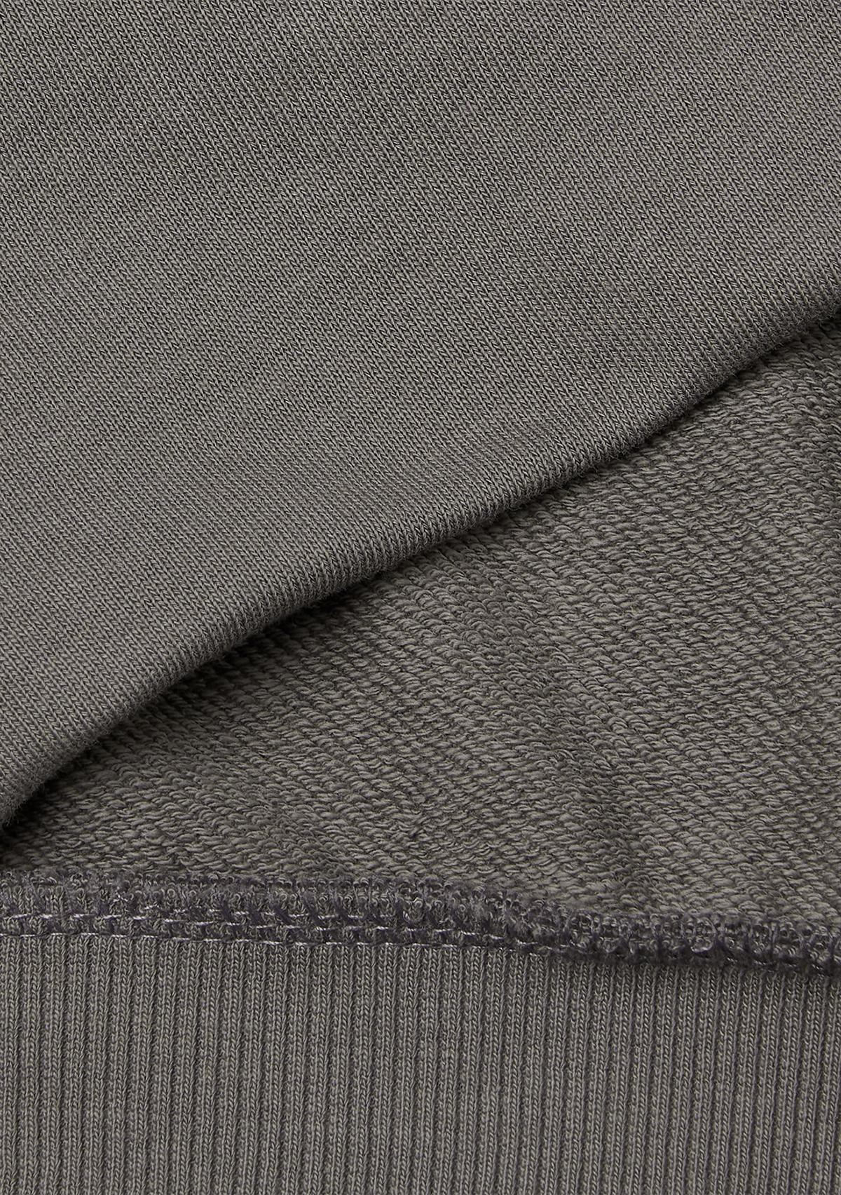 Erkek Çocuk Antrasit Sırtı Şerit Detaylı Logolu Kese Cepli Kapüşonlu Sweatshirt
