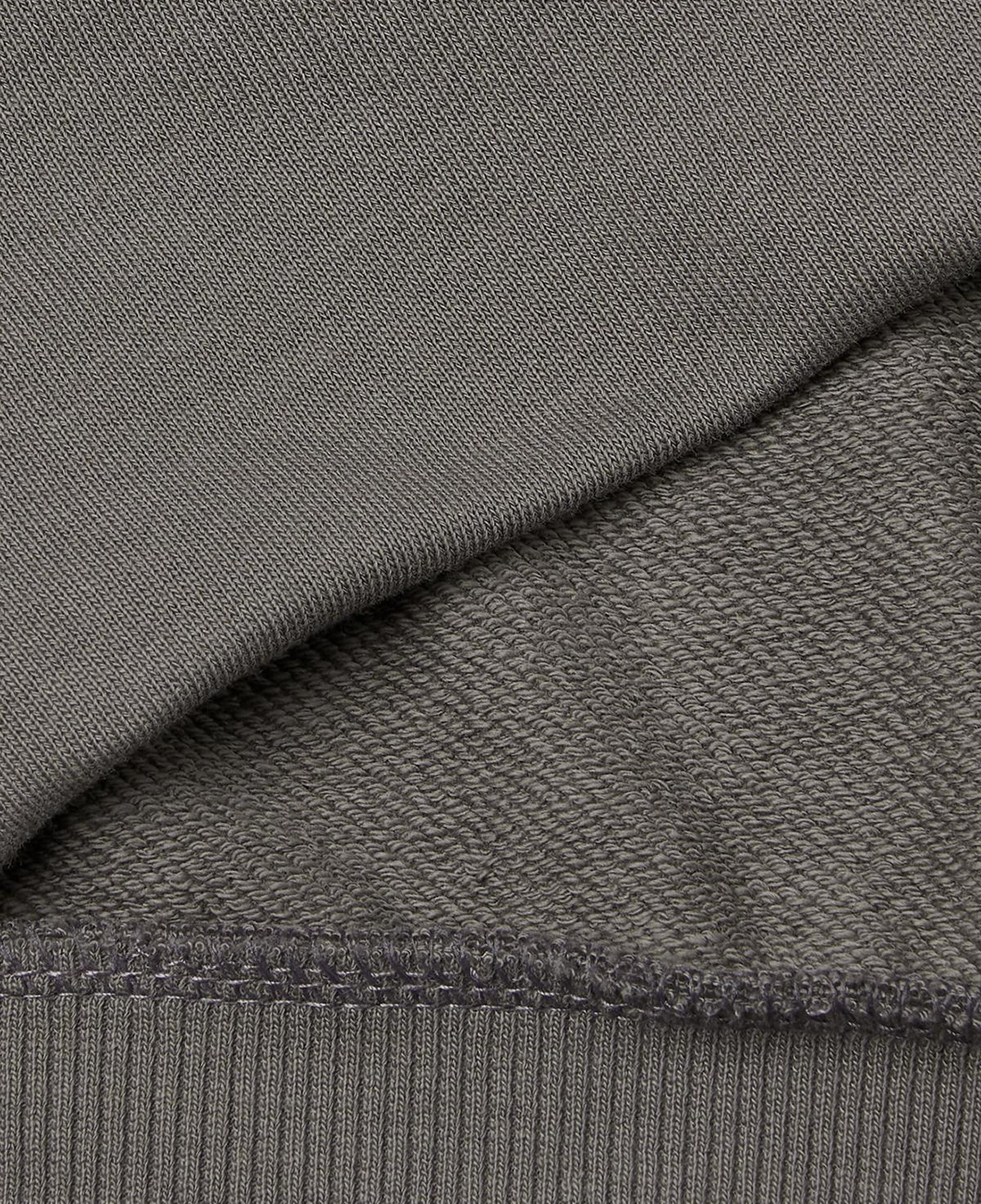 Erkek Çocuk Antrasit Sırtı Şerit Detaylı Logolu Kese Cepli Kapüşonlu Sweatshirt
