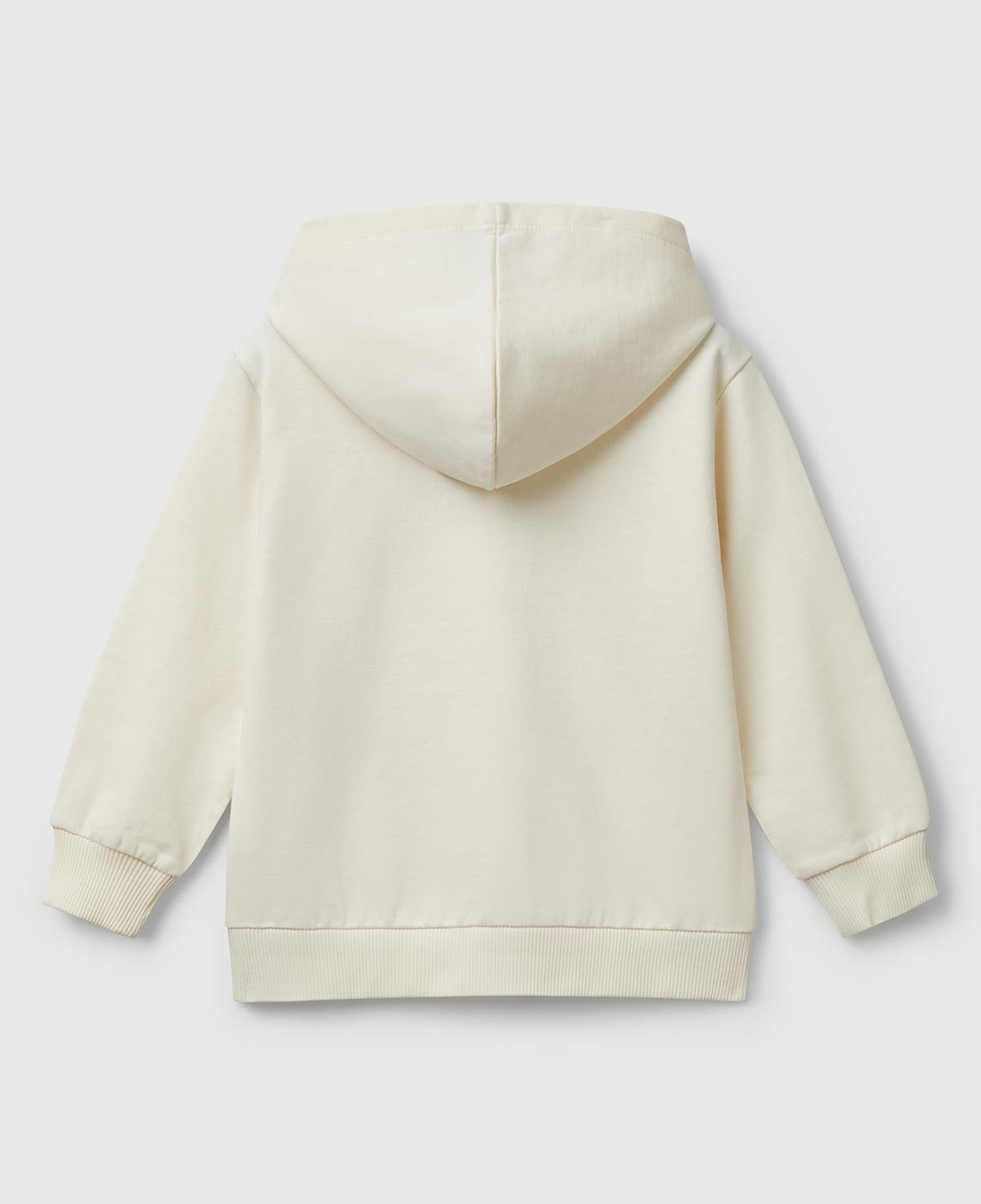 Erkek Çocuk Ekru Marvel Kahraman Baskılı Etiket Logolu Kapüşonlu Sweatshirt