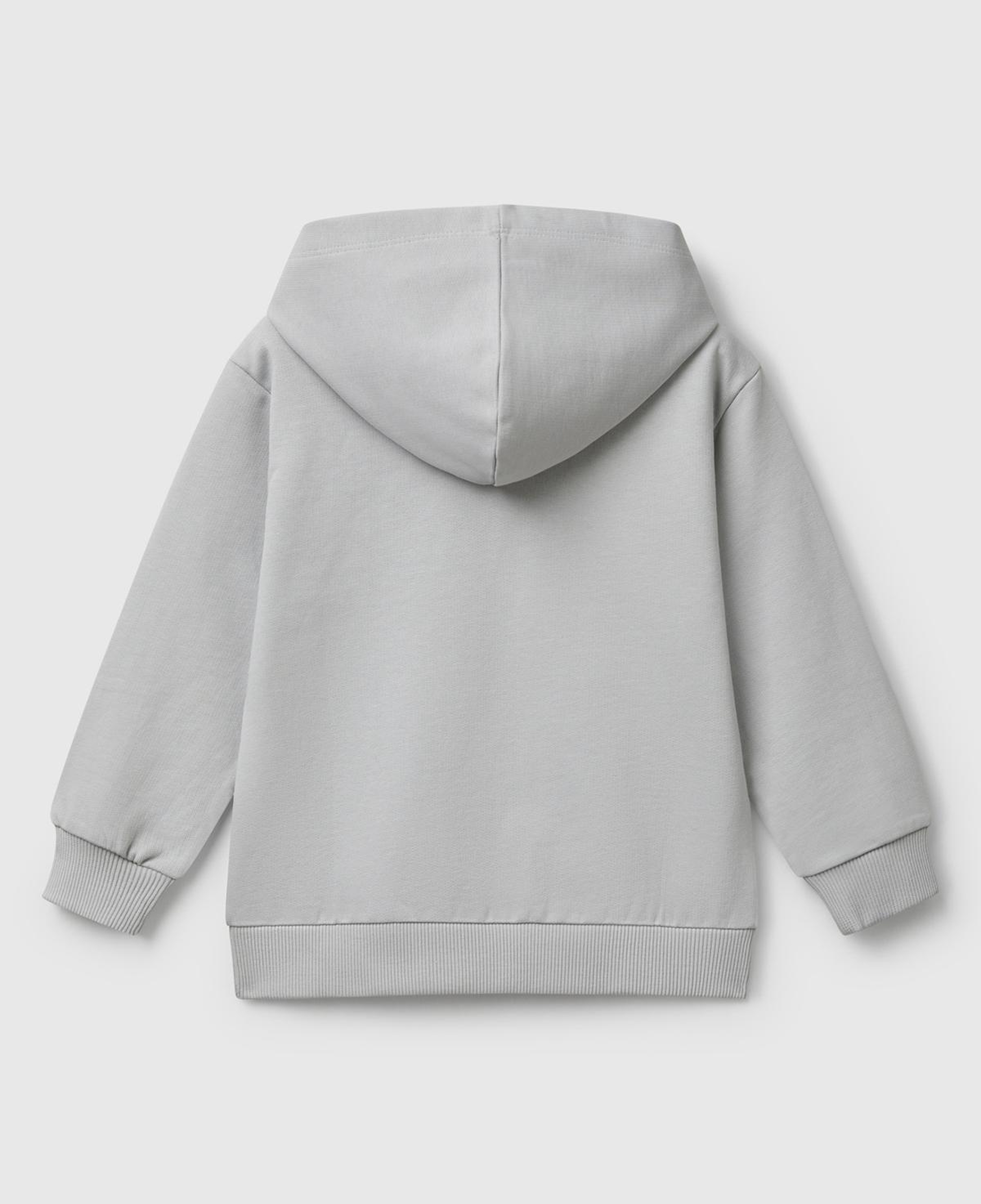 Erkek Çocuk Gri Melanj Marvel Kahraman Baskılı Etiket Logolu Kapüşonlu Sweatshirt
