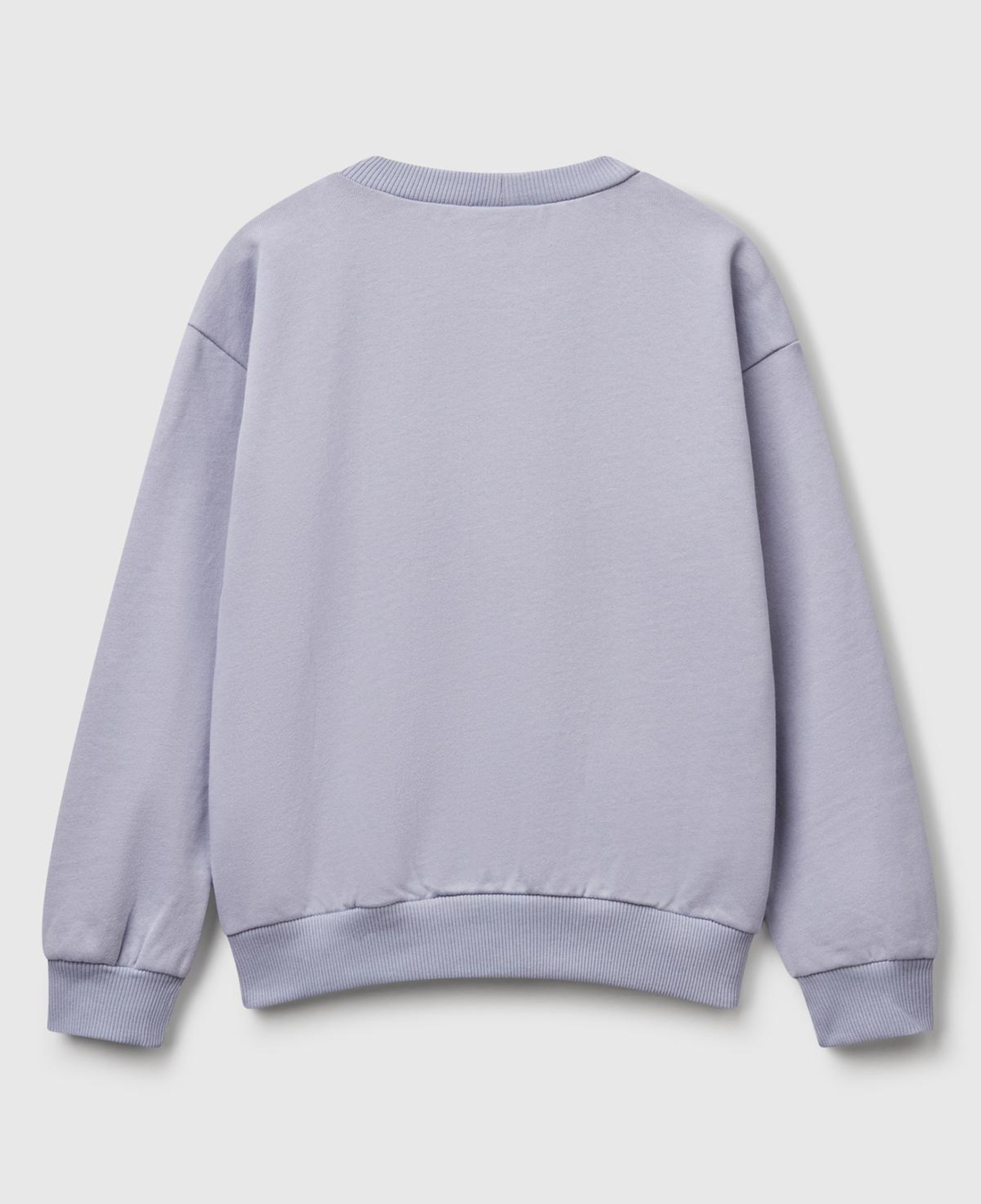 Kız Çocuk Lila Peanuts Baskılı Logo Etiketli Bisiklet Yaka Sweatshirt
