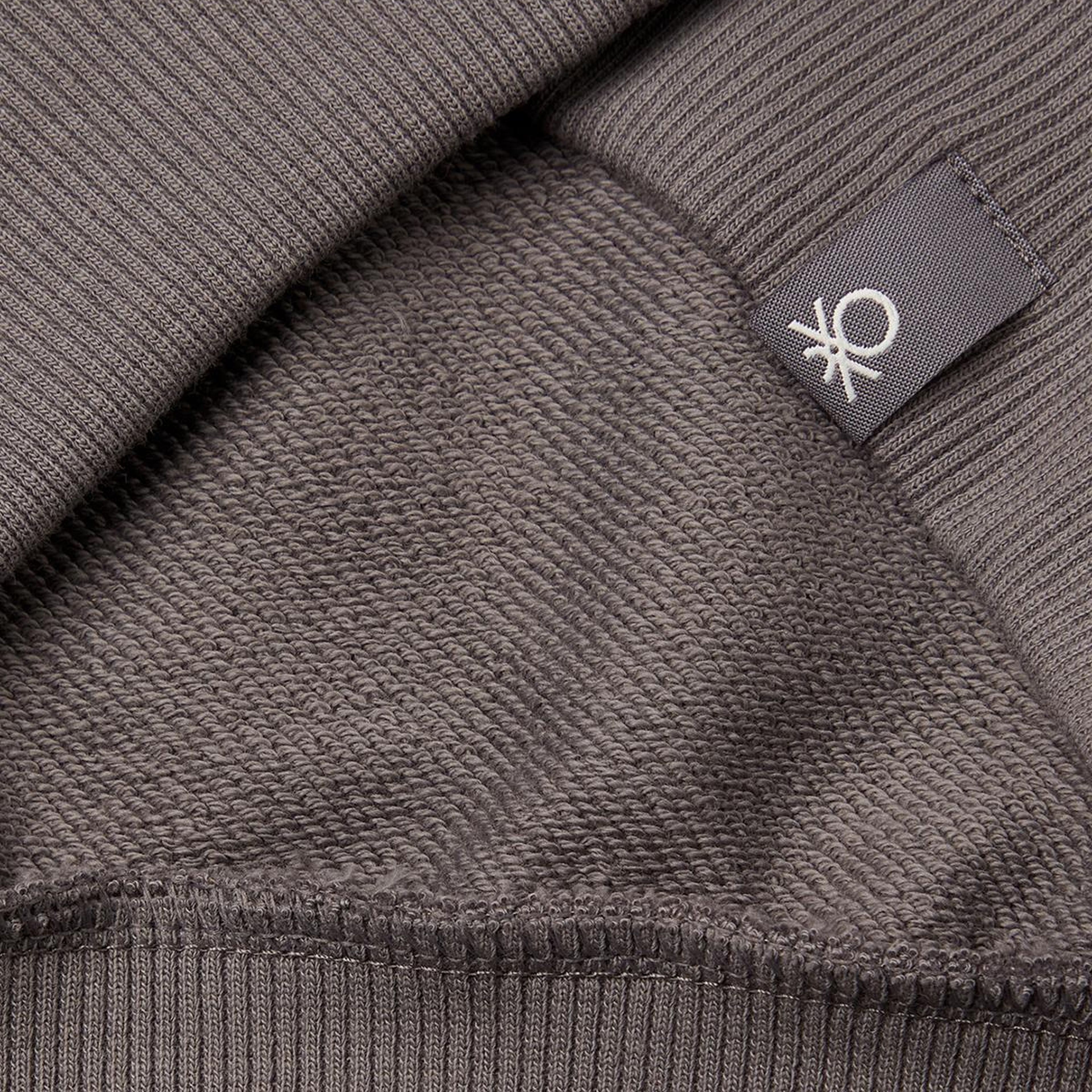 Erkek Çocuk Antrasit Rolling Stones Baskılı Etiket Logolu Bisiklet Yaka Sweatshirt
