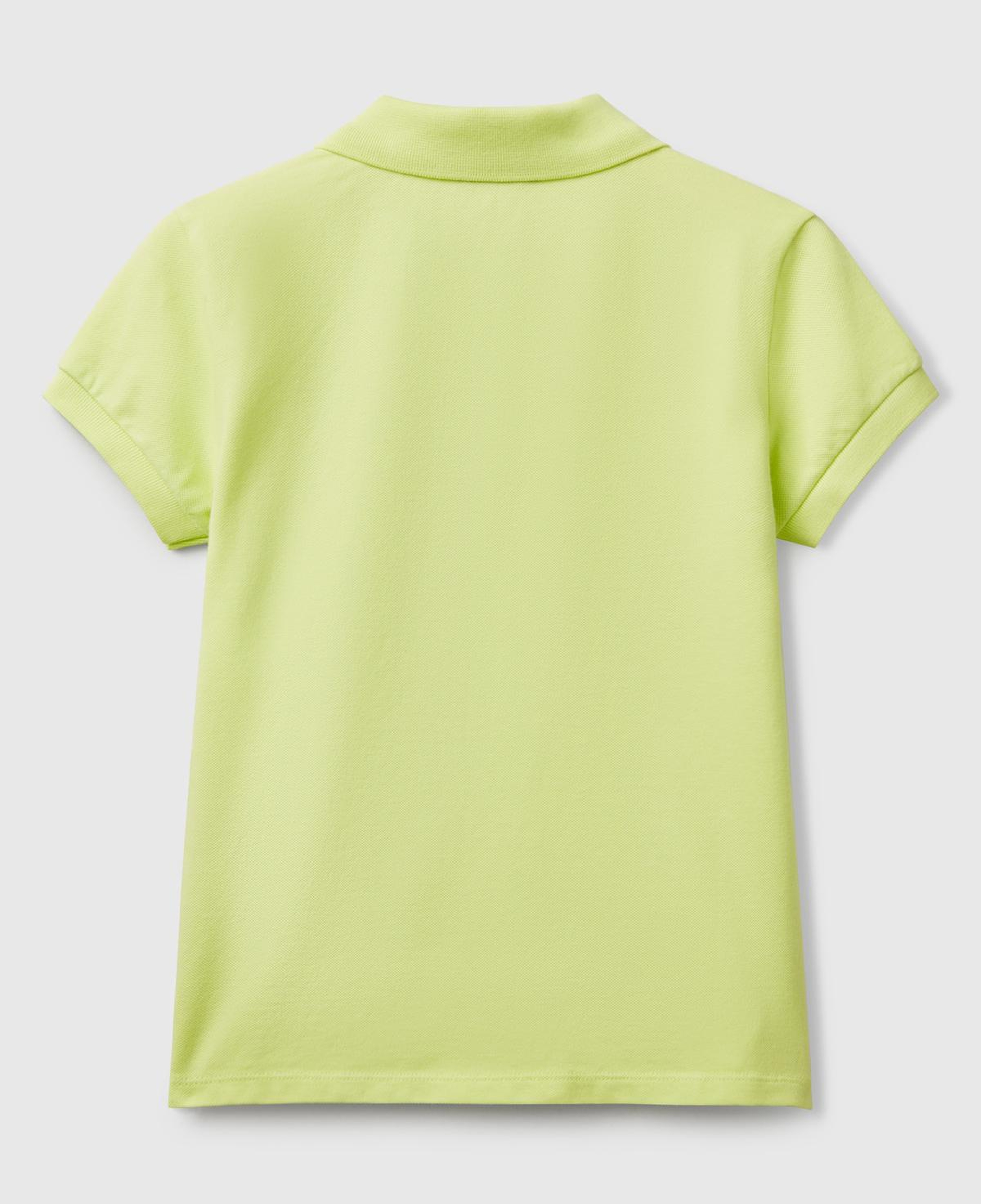 Kız Çocuk Sarı Logolu Pike Polo T-Shirt