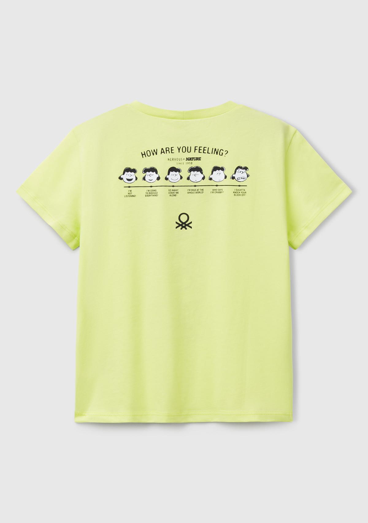 Kız Çocuk Sarı Peanuts Baskılı T-Shirt