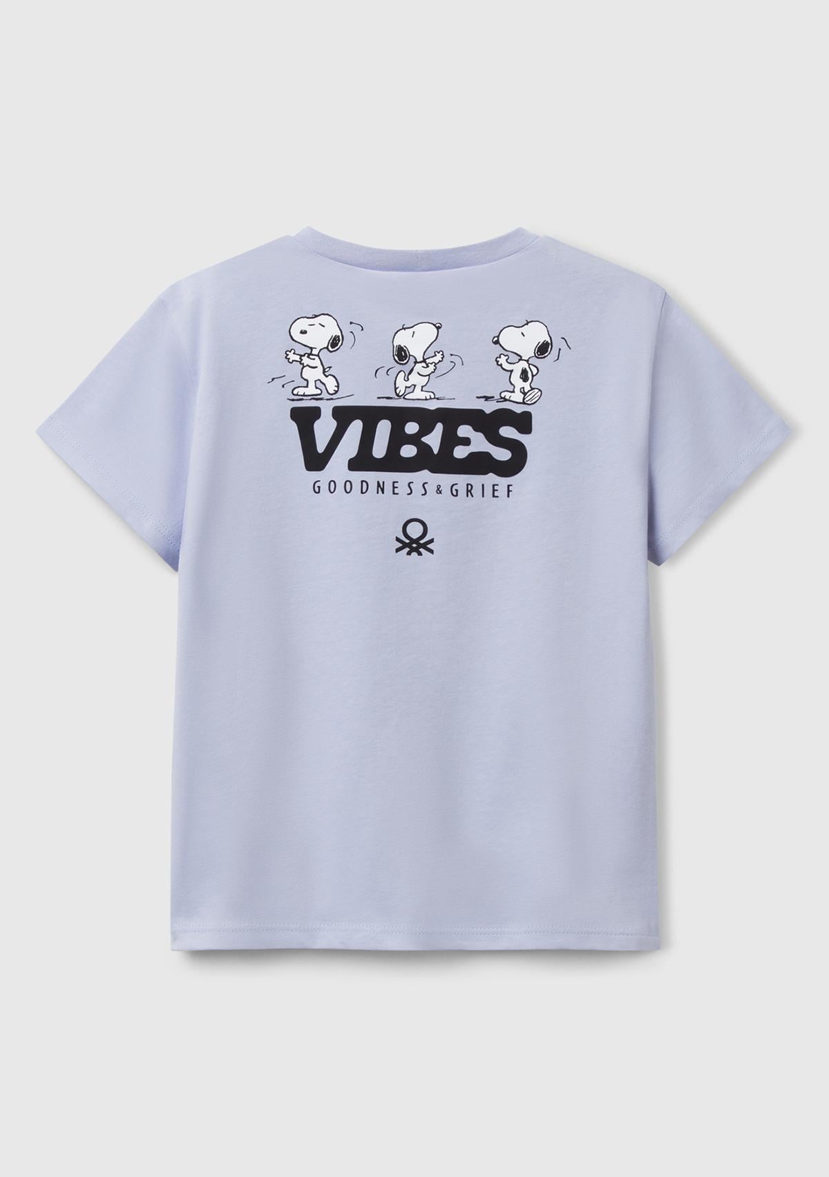 Kız Çocuk Lila Peanuts Baskılı T-Shirt