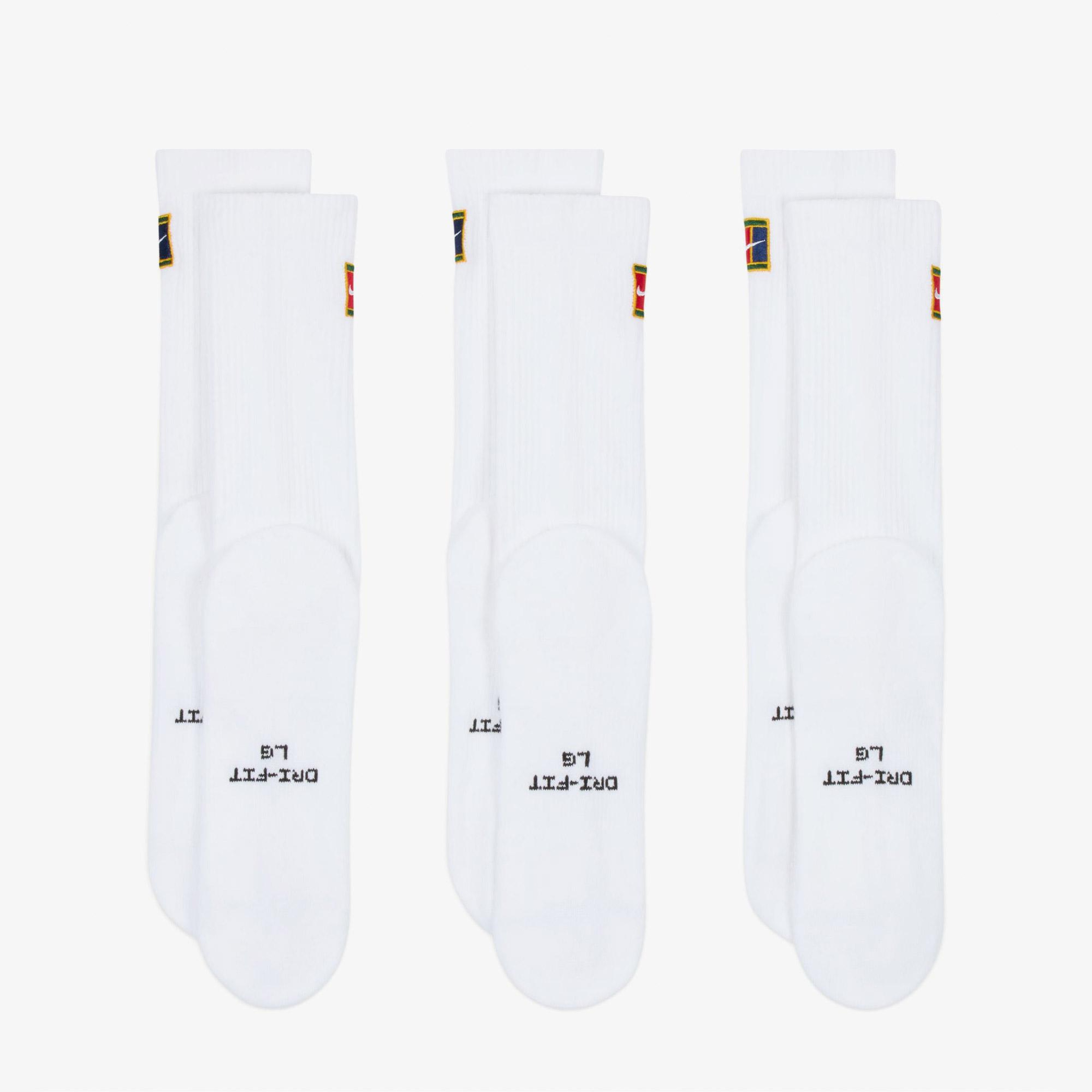 Nike Everyday Elevated 3'lü Unisex Beyaz Çorap
