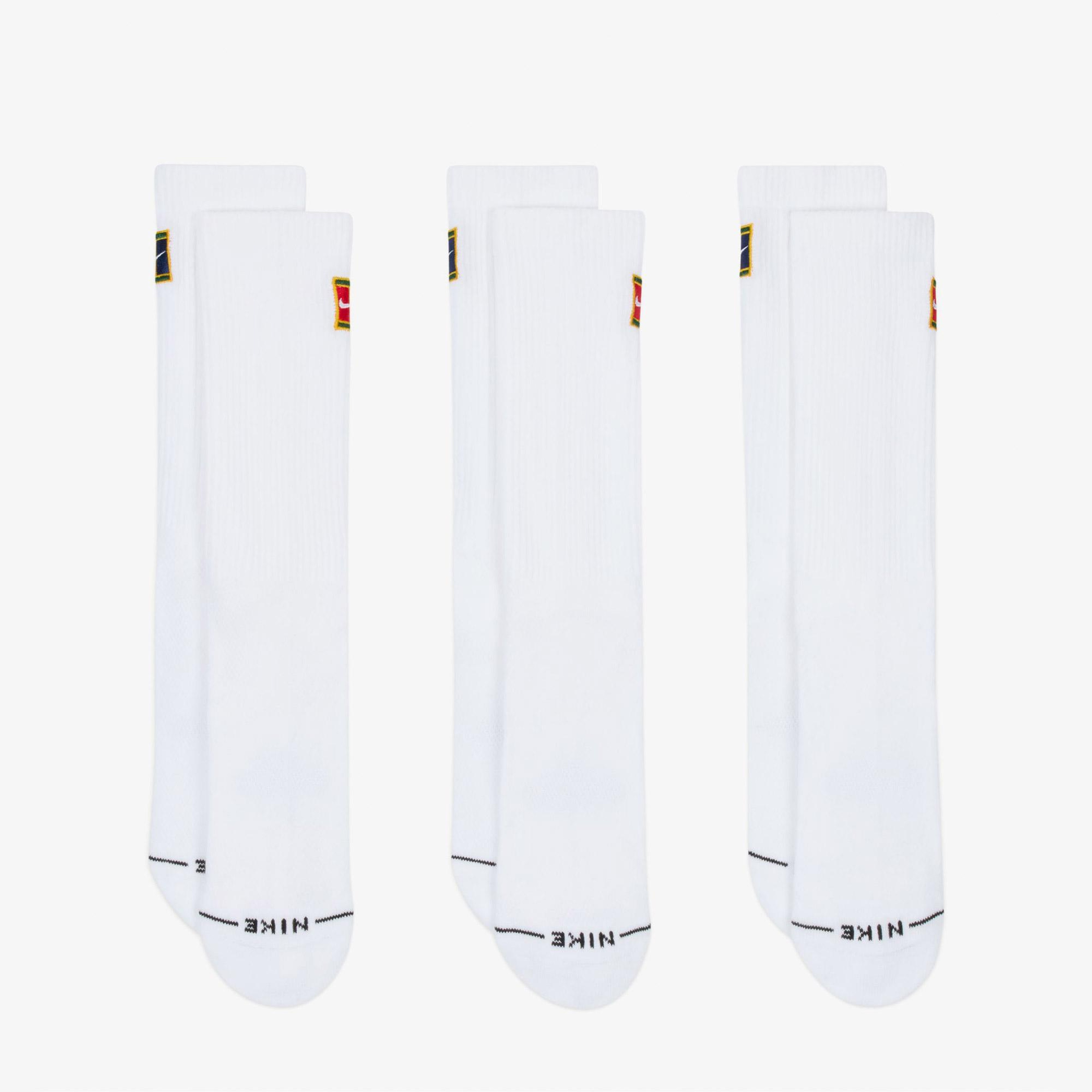Nike Everyday Elevated 3'lü Unisex Beyaz Çorap