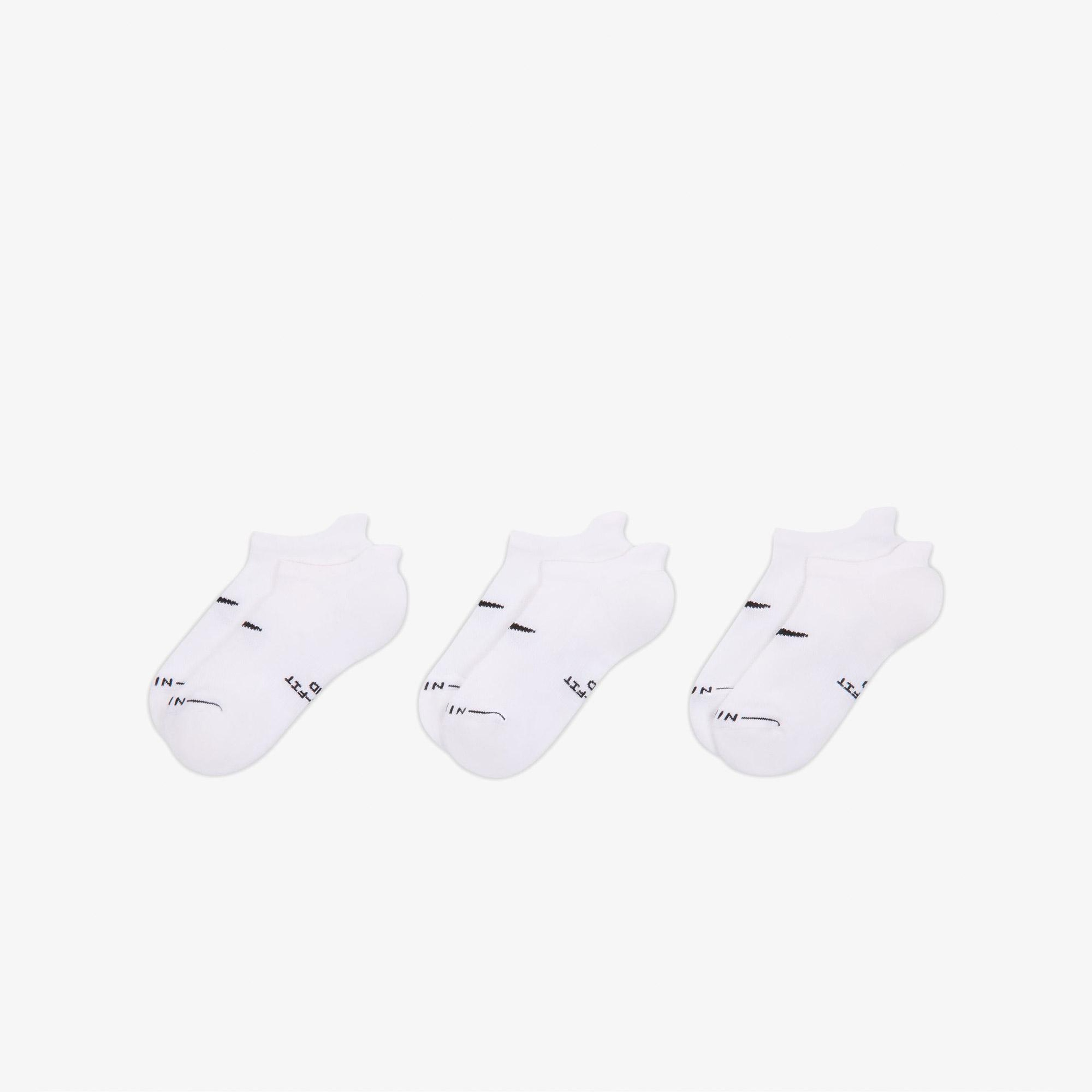 Nike Everyday Elevated 3'lü Unisex Beyaz Çorap