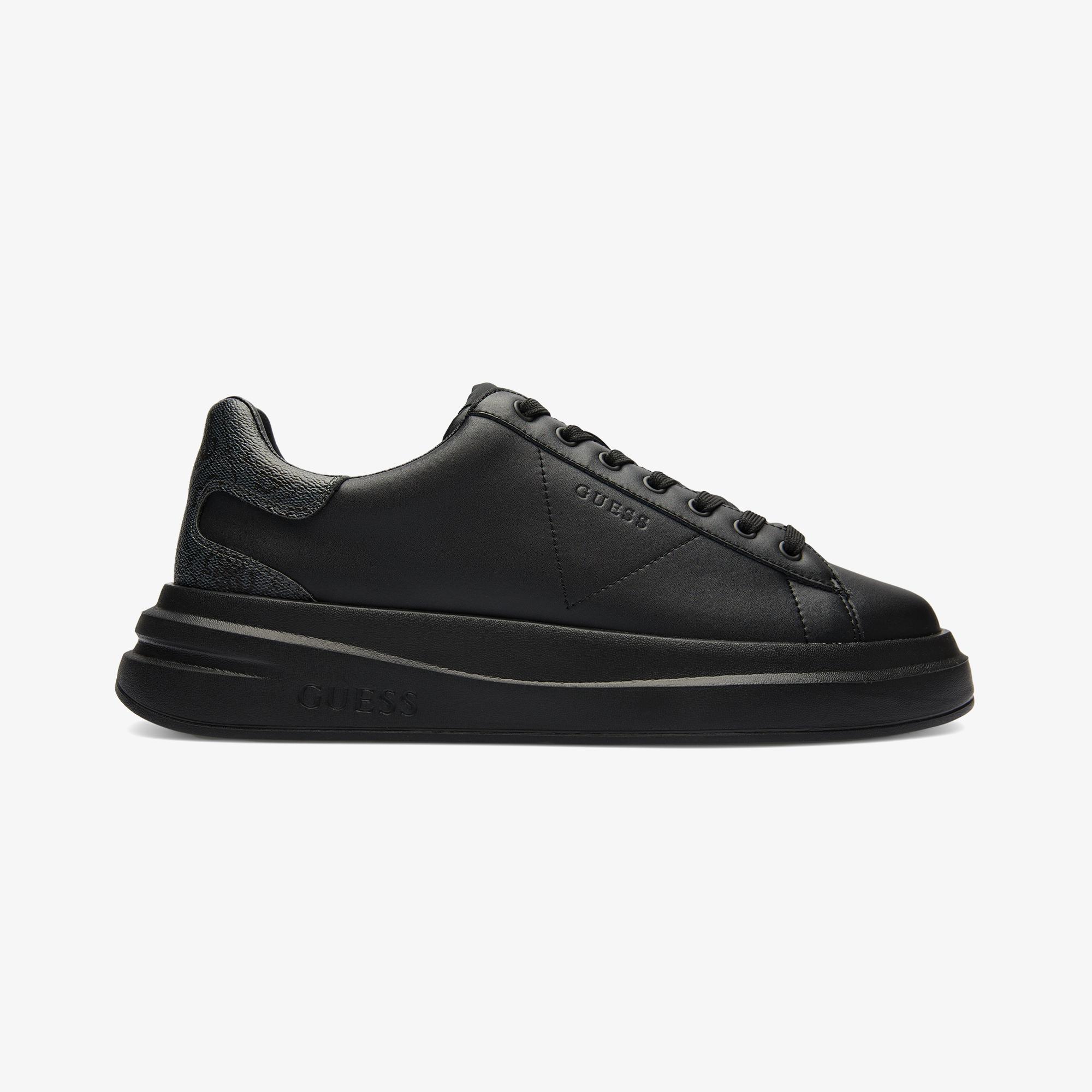 Guess Elba Leather Erkek Siyah Sneaker
