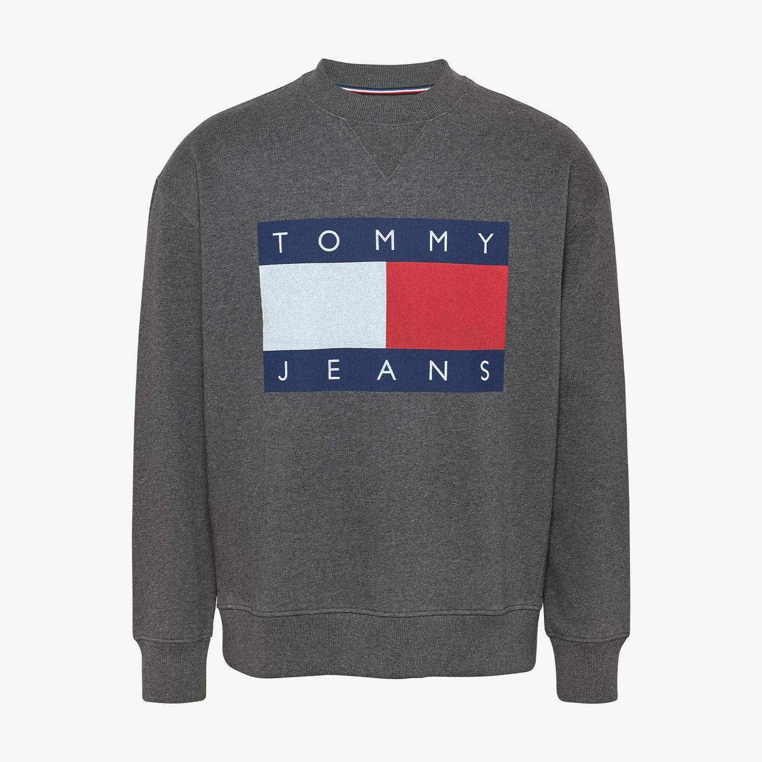 Tommy Jeans Erkek Gri Sweatshirt