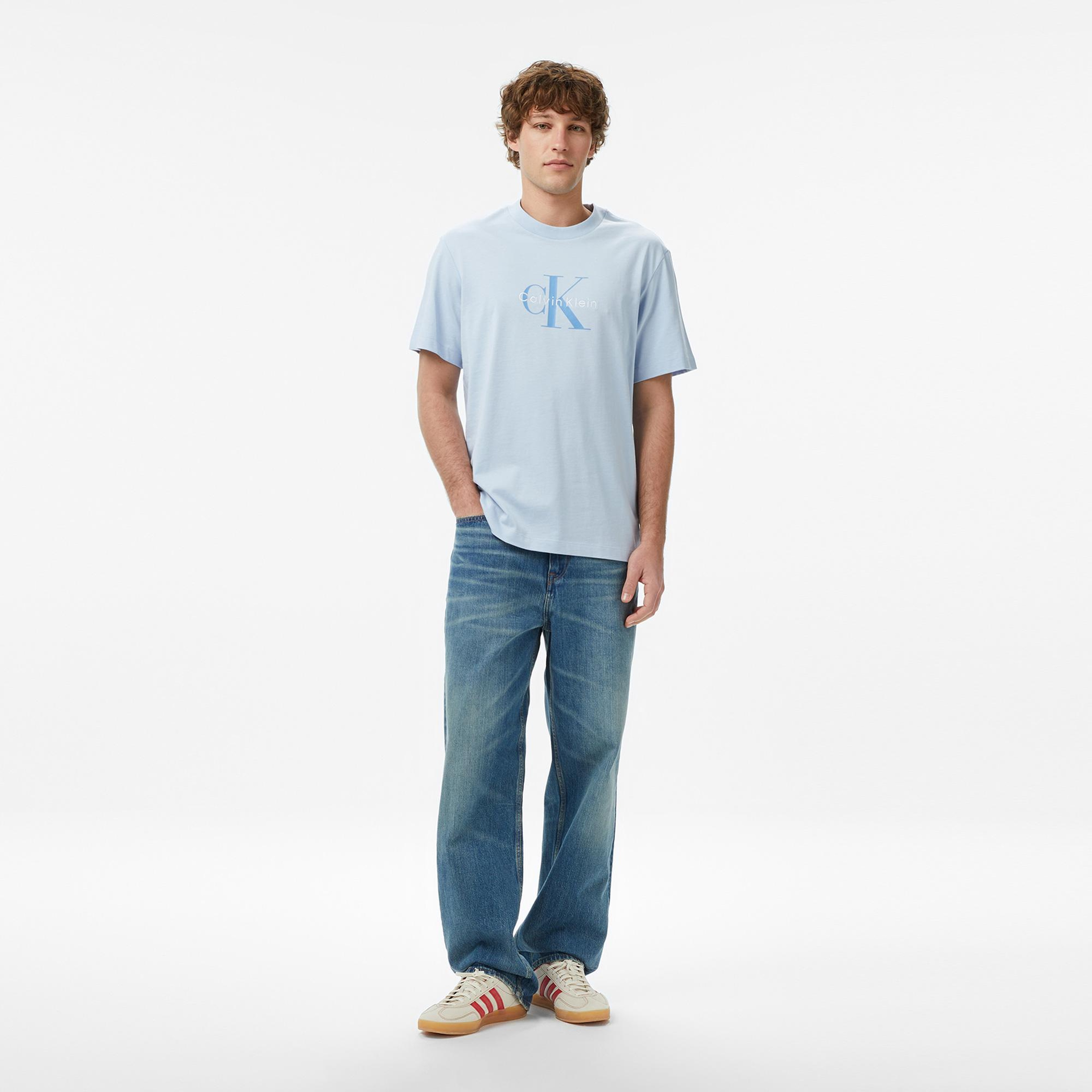 Calvin Klein Hero Monologo 20S Erkek Mavi T-Shirt