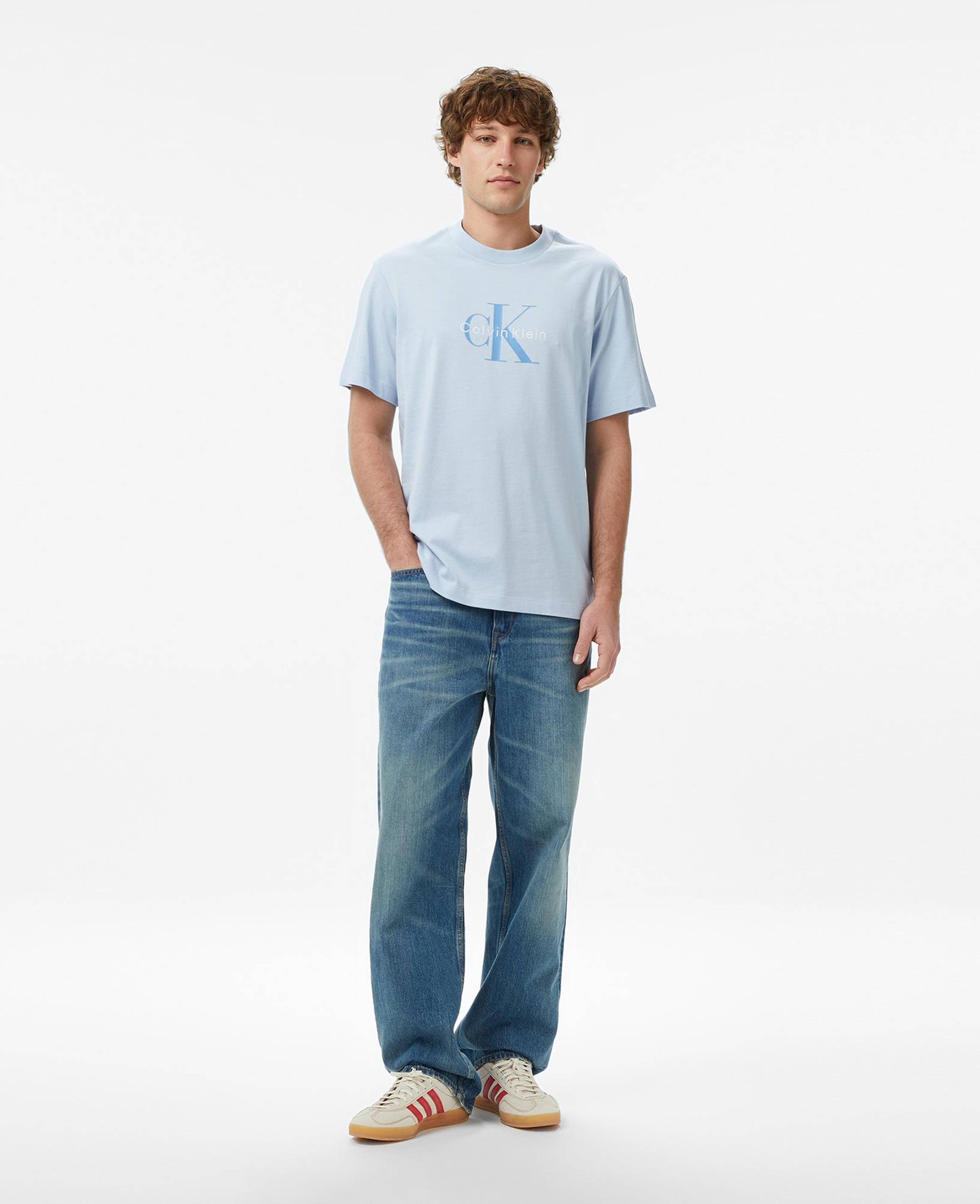 Calvin Klein Hero Monologo 20S Erkek Mavi T-Shirt