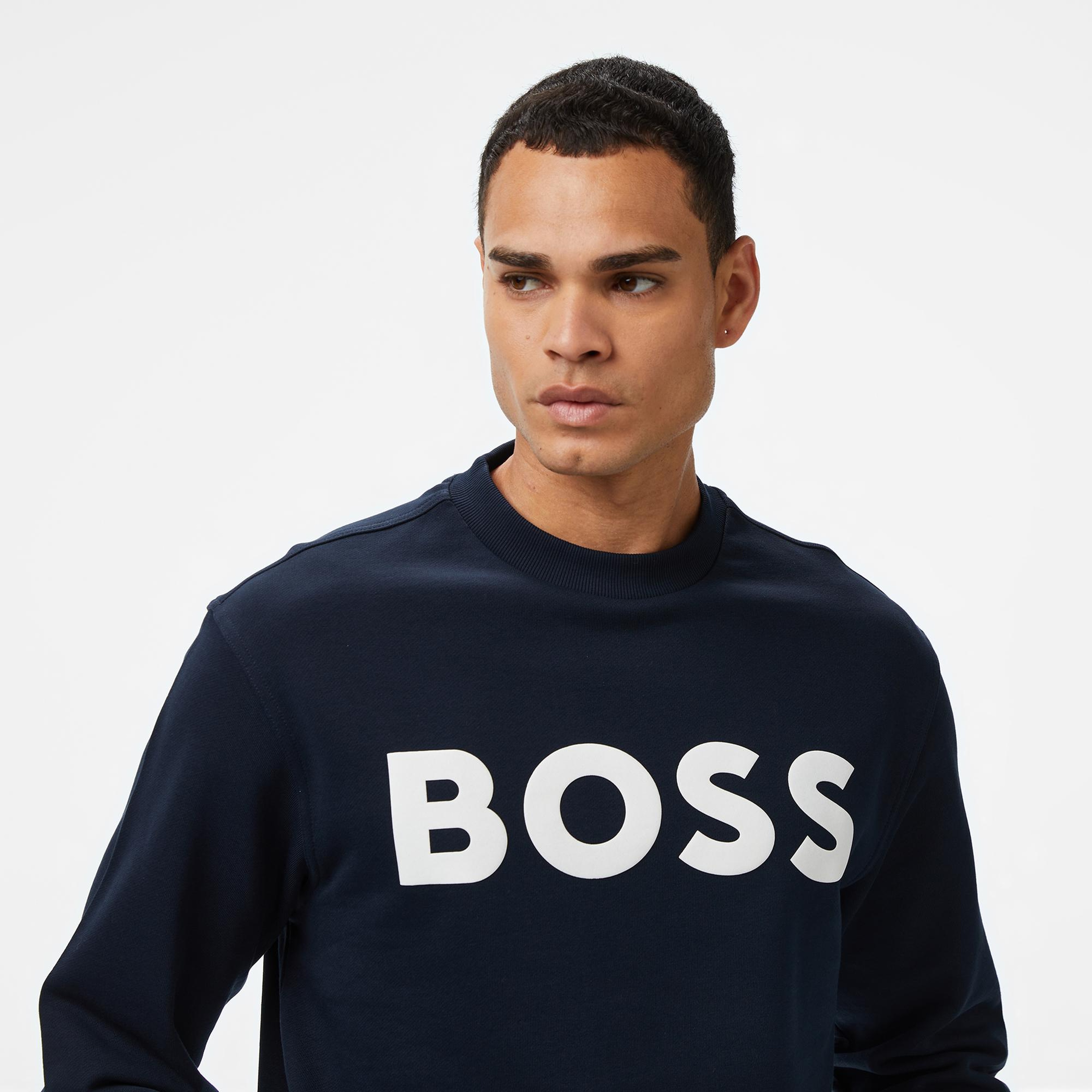 Boss Erkek Koyu Mavi Sweatshirt