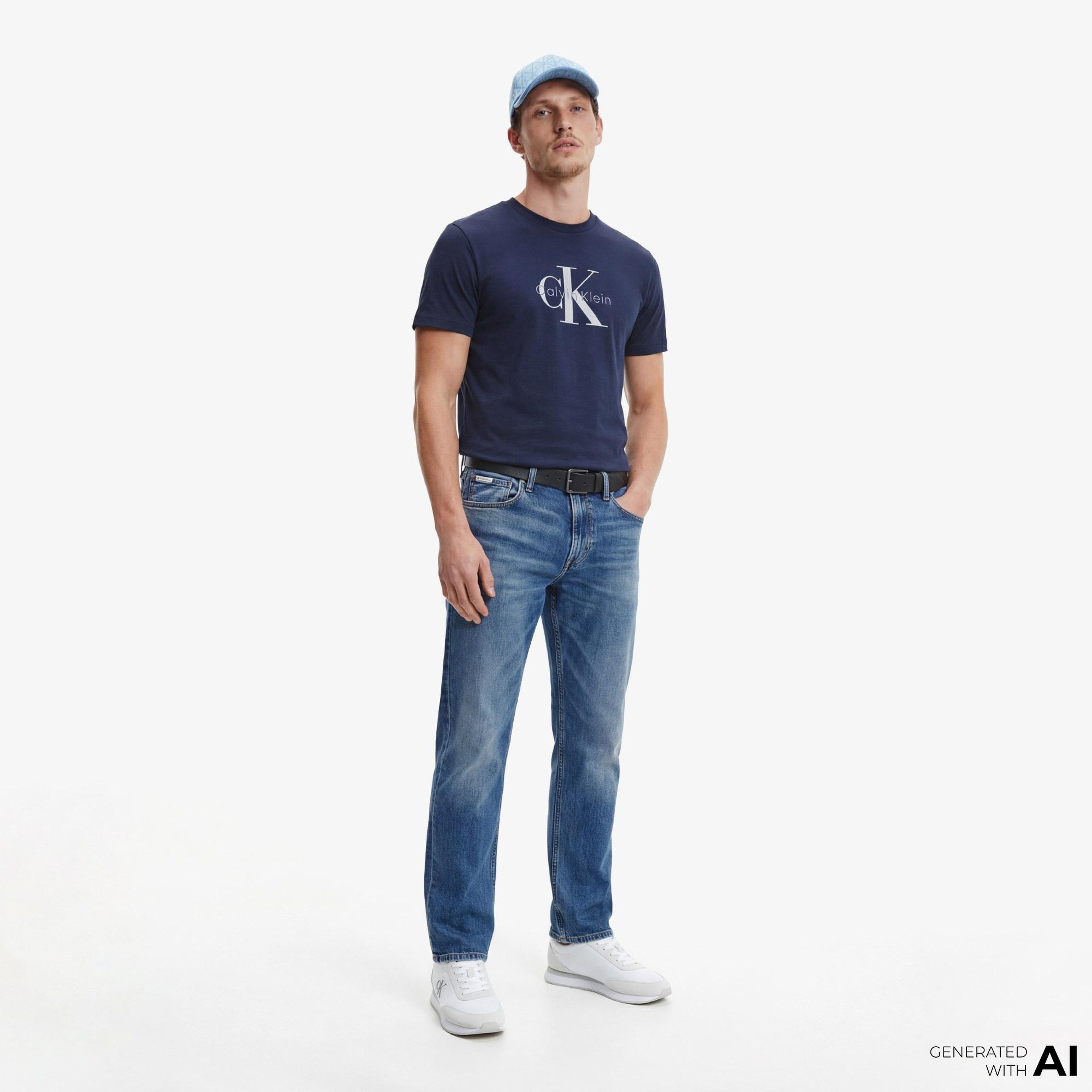 Calvin Klein Hero Monologo 20S Erkek Mavi T-Shirt