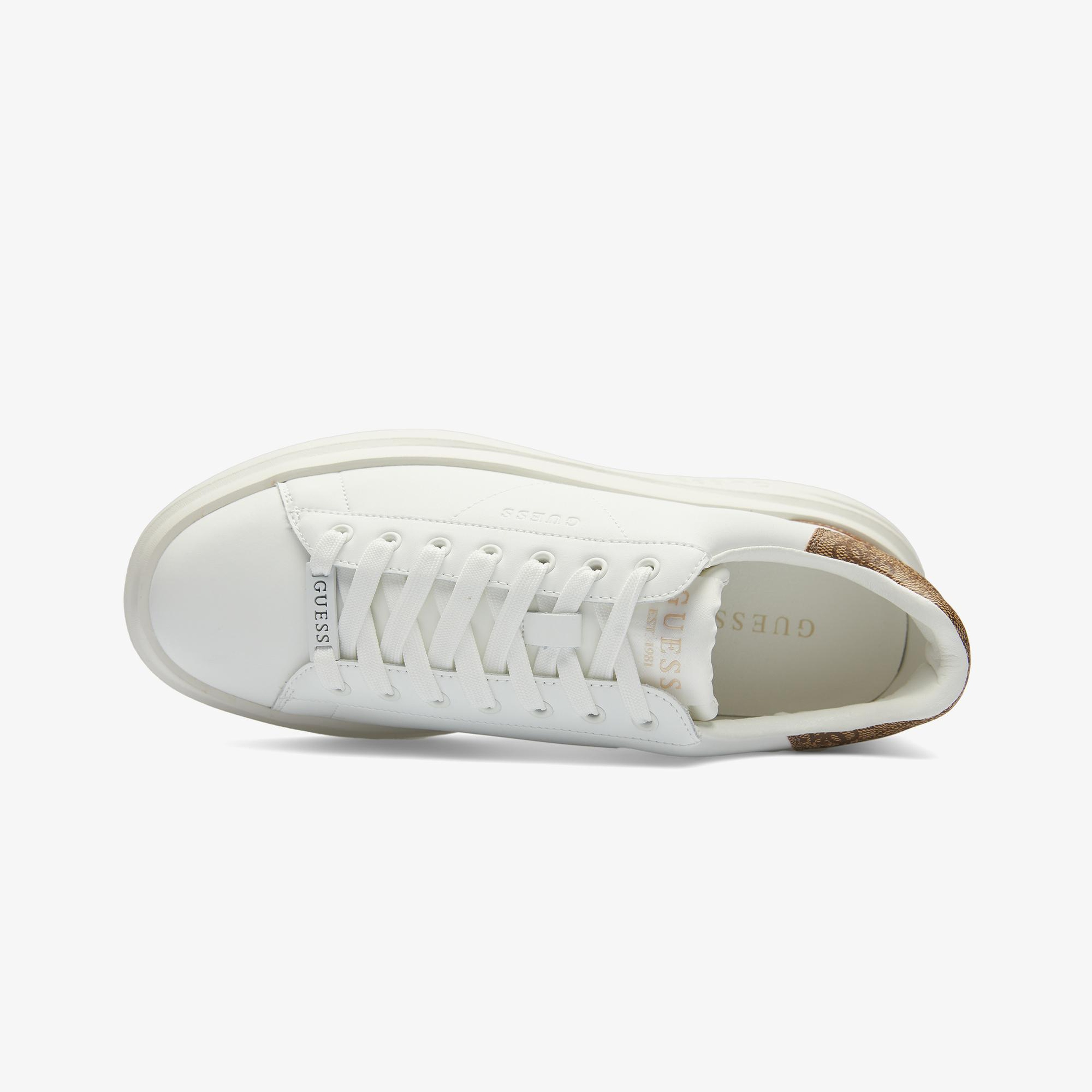 Guess Elba Leather Erkek Beyaz Sneaker