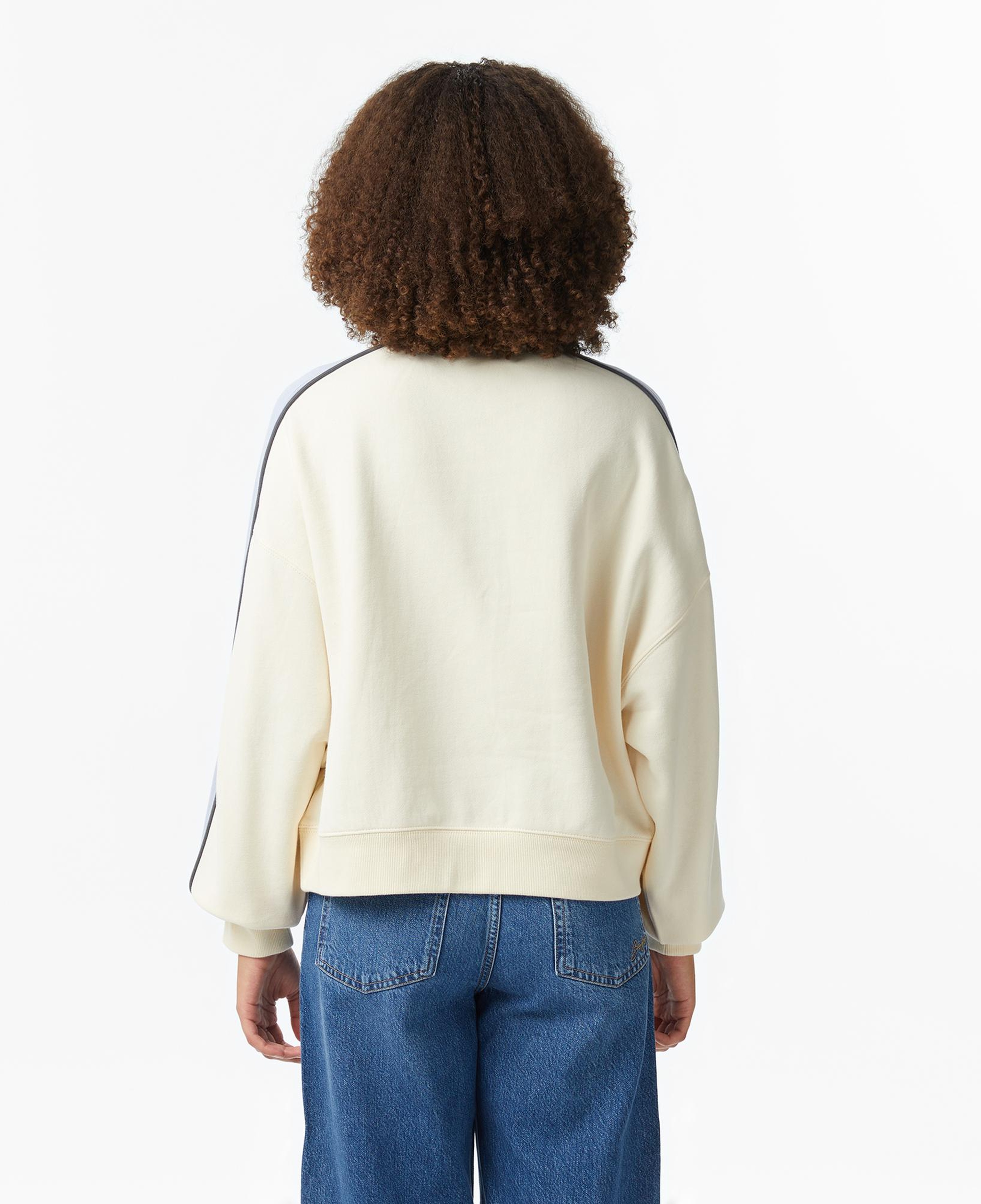 P.E Nation Align Zip Kadın Krem Rengi Sweatshirt