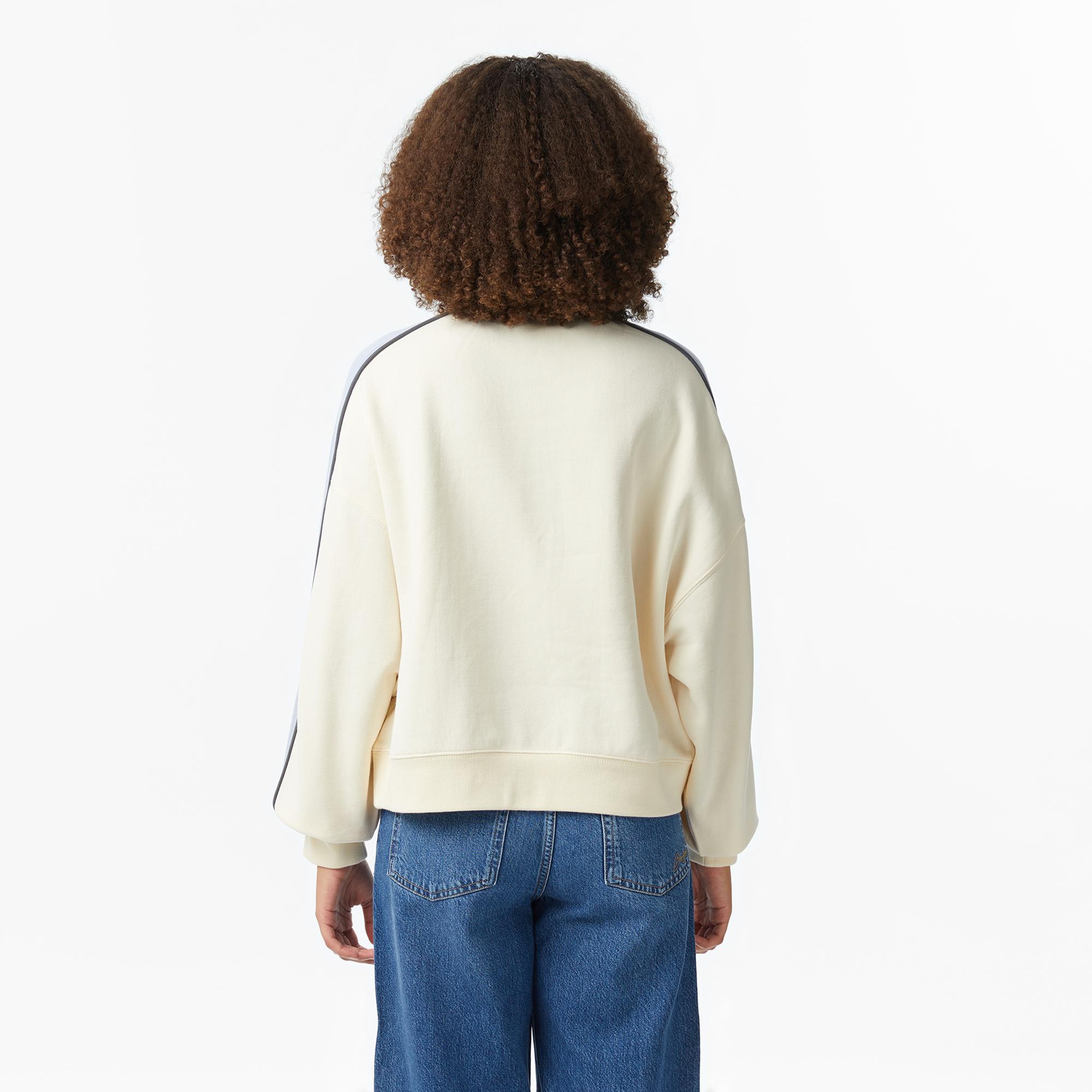 P.E Nation Align Zip Kadın Krem Rengi Sweatshirt
