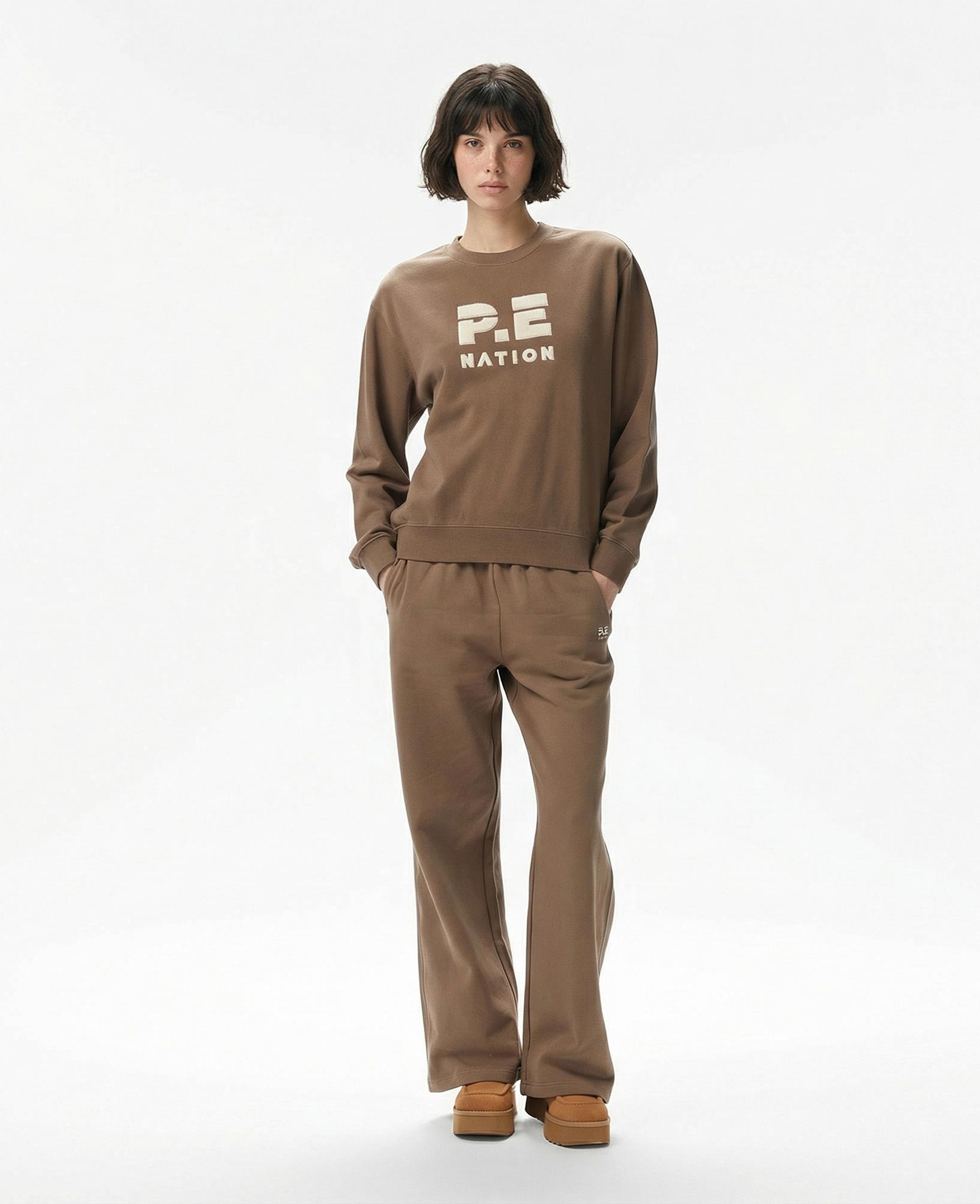 P.E Nation Heads Up 2 Kadın Kahverengi Sweatshirt