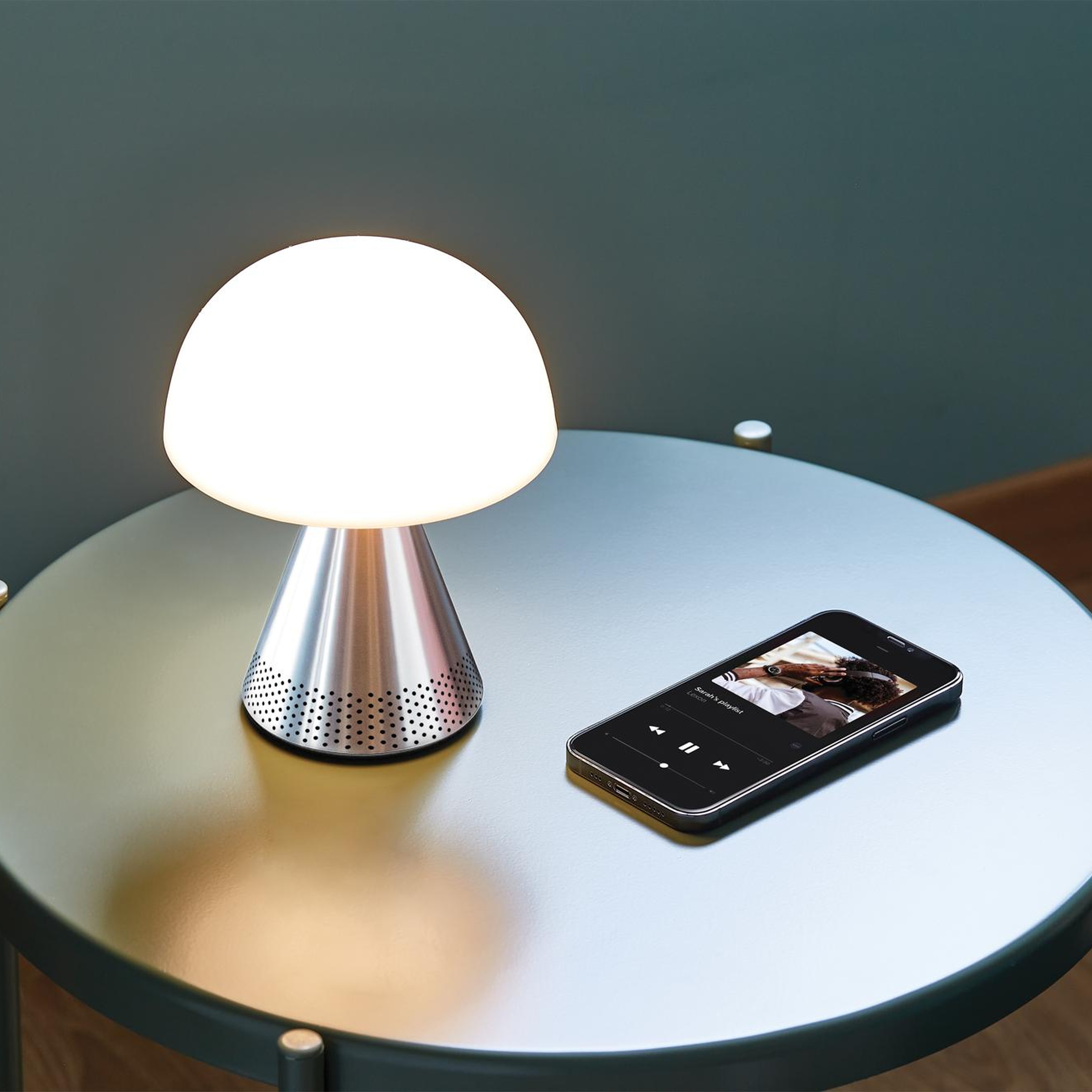 Lexon Mina L Led Lamba ve  Bluetooth Hoparlör Alüminyum