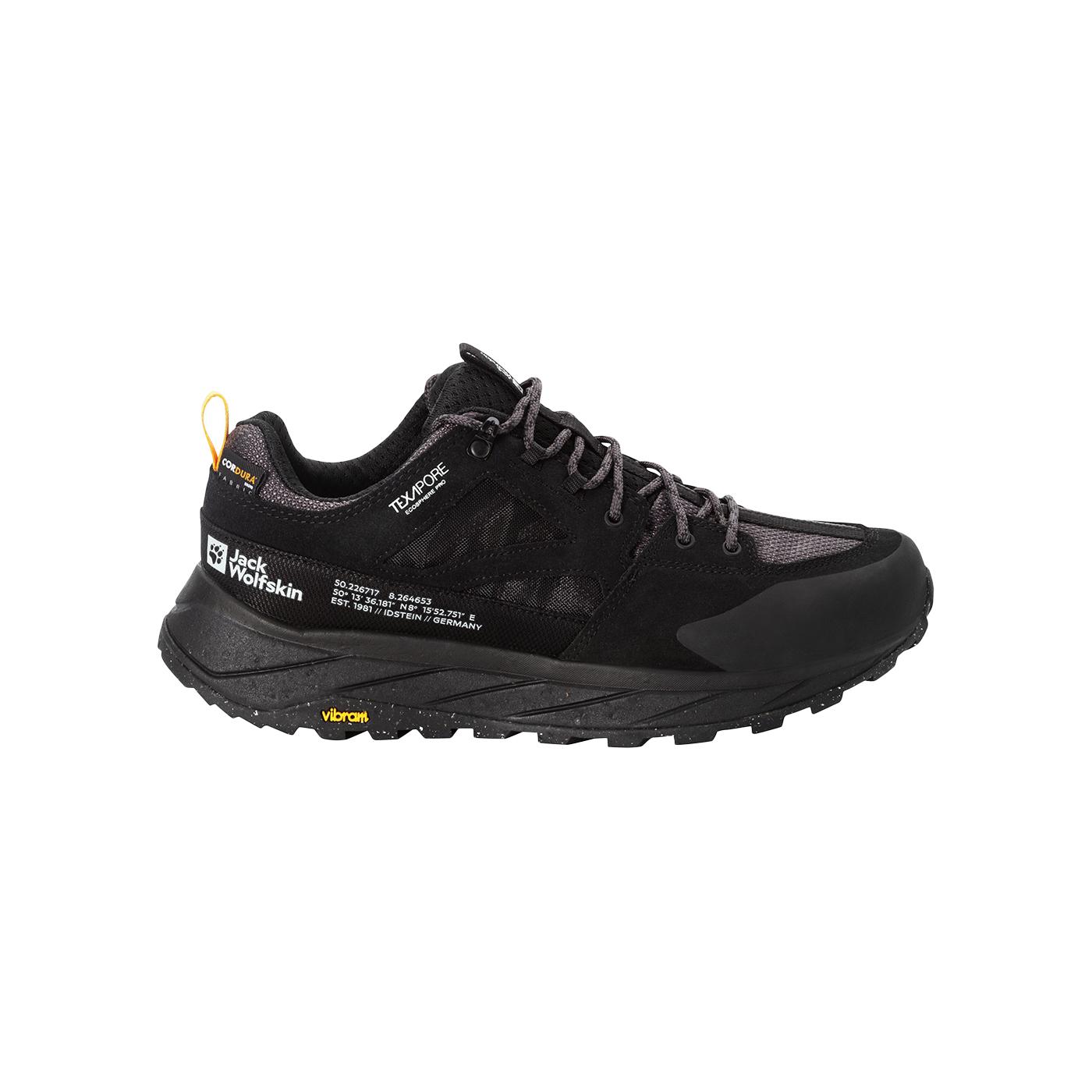 Jack Wolfskin Terraquest Texapore Low Erkek Siyah Outdoor Ayakkabı