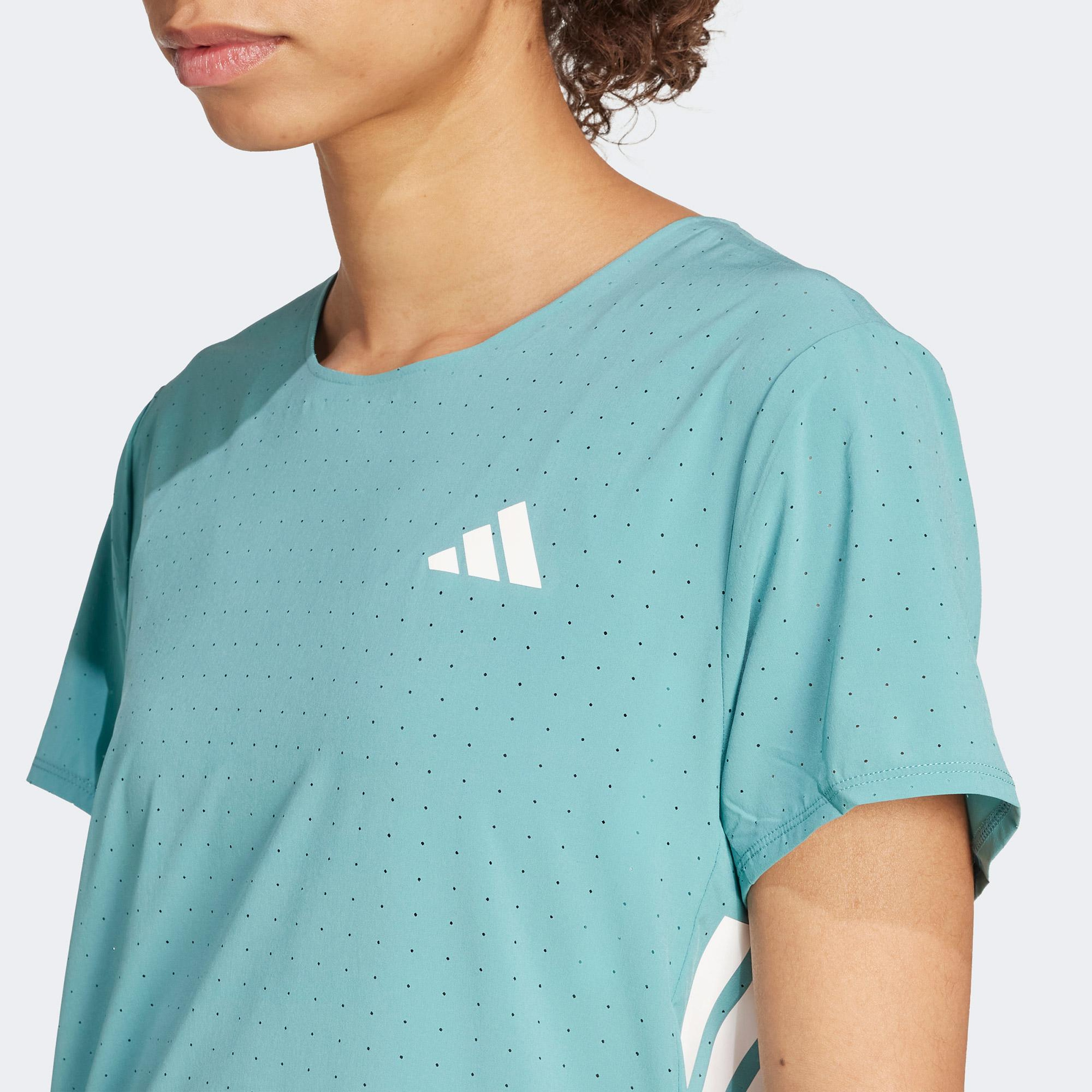 adidas Adizero Running Kadın Mavi Koşu T-Shirt