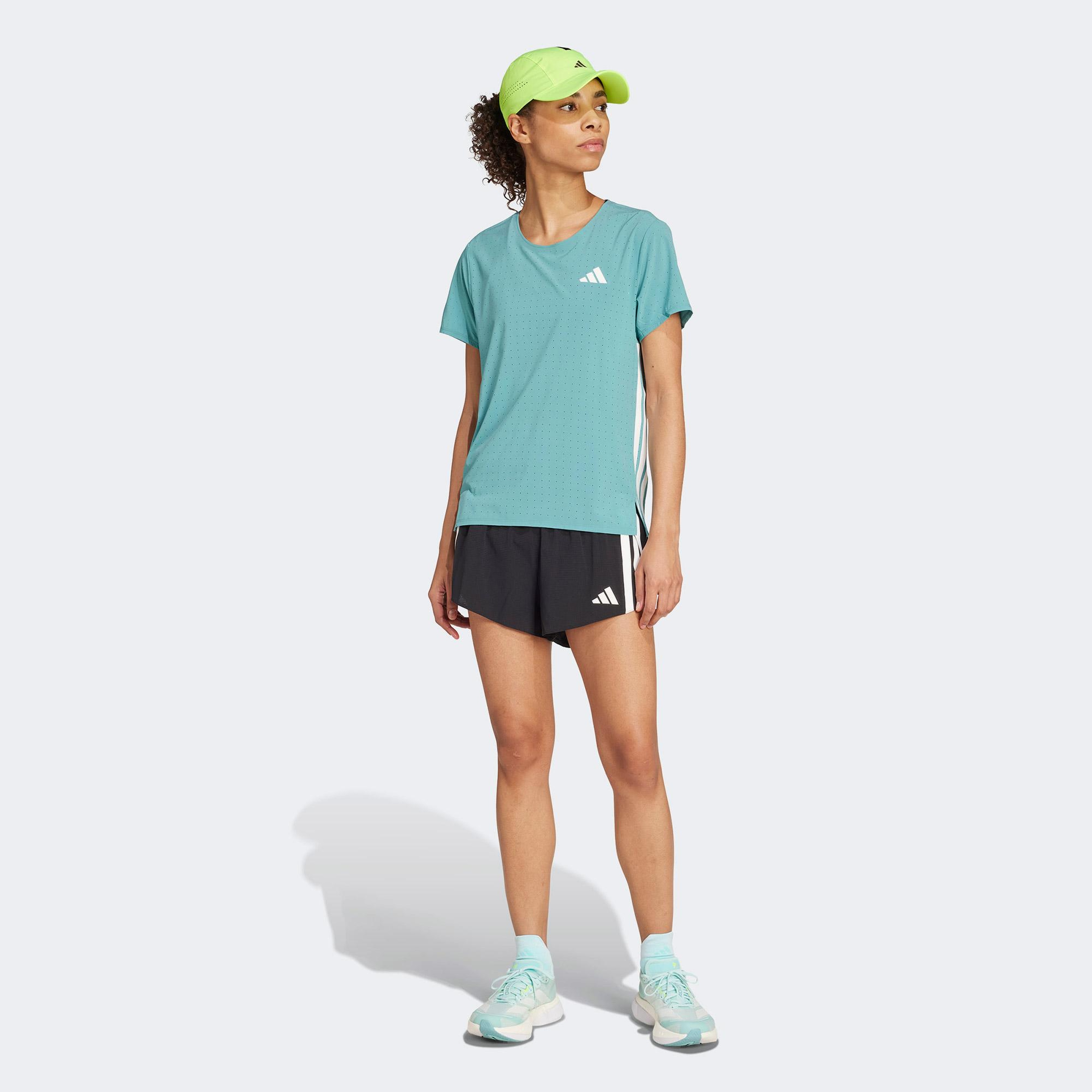 adidas Adizero Running Kadın Mavi Koşu T-Shirt