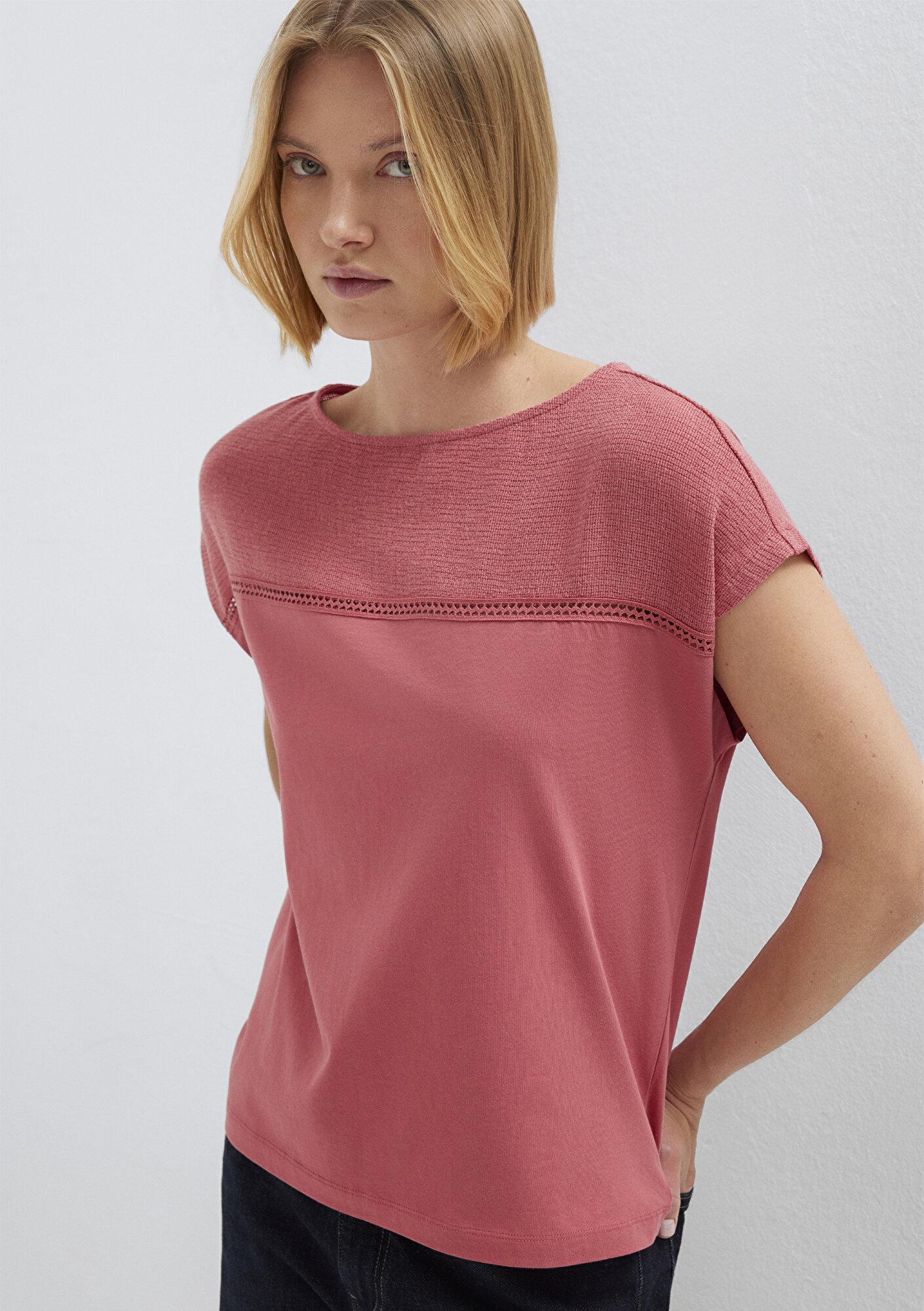 Mavi Dokulu Pembe Tişört Regular Fit / Normal Kesim 1613969-70397