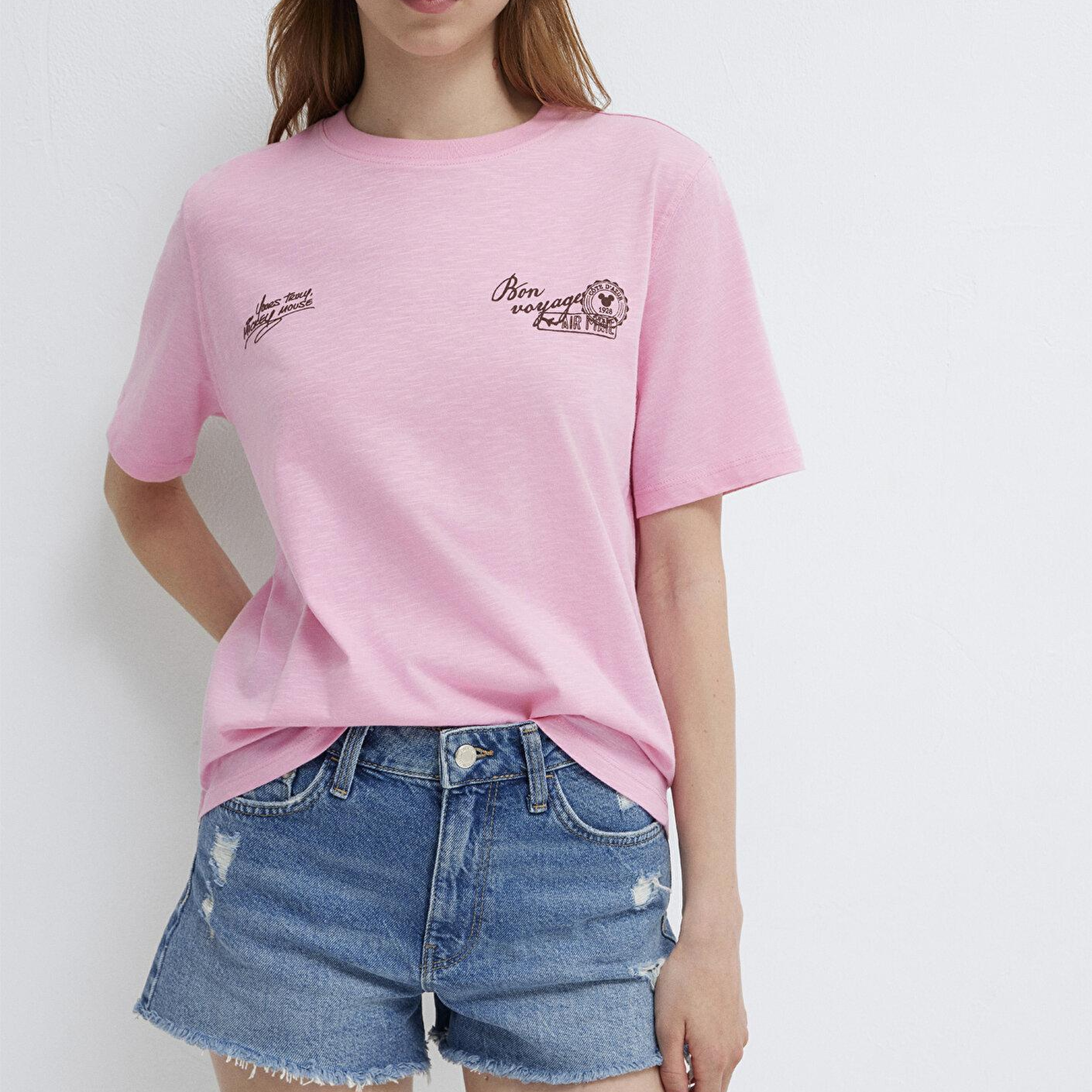 Mavi Pembe Tişört Regular Fit / Normal Kesim 1614334-70972