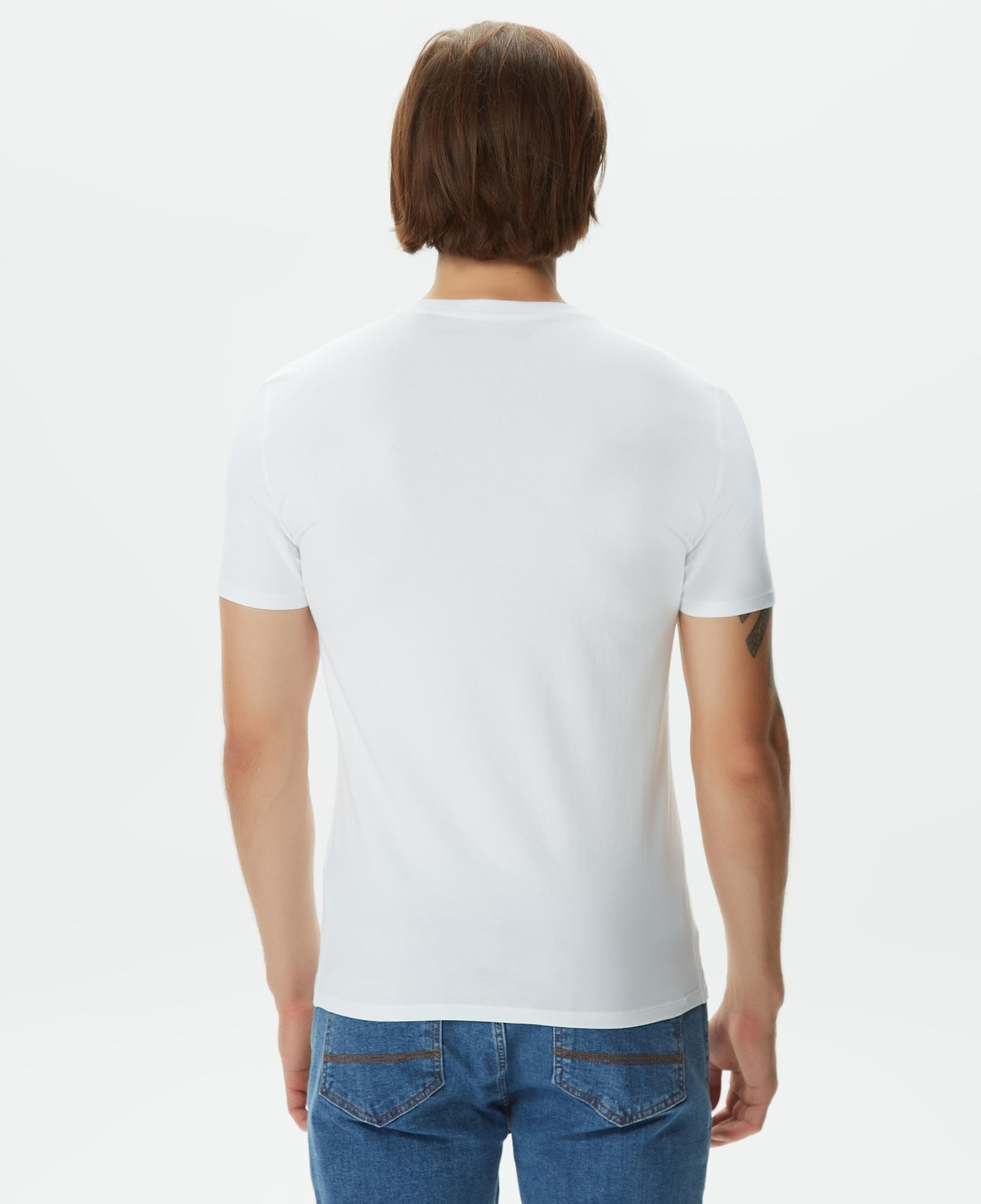 Guess Organic Stretch Jersey Erkek Beyaz T-Shirt