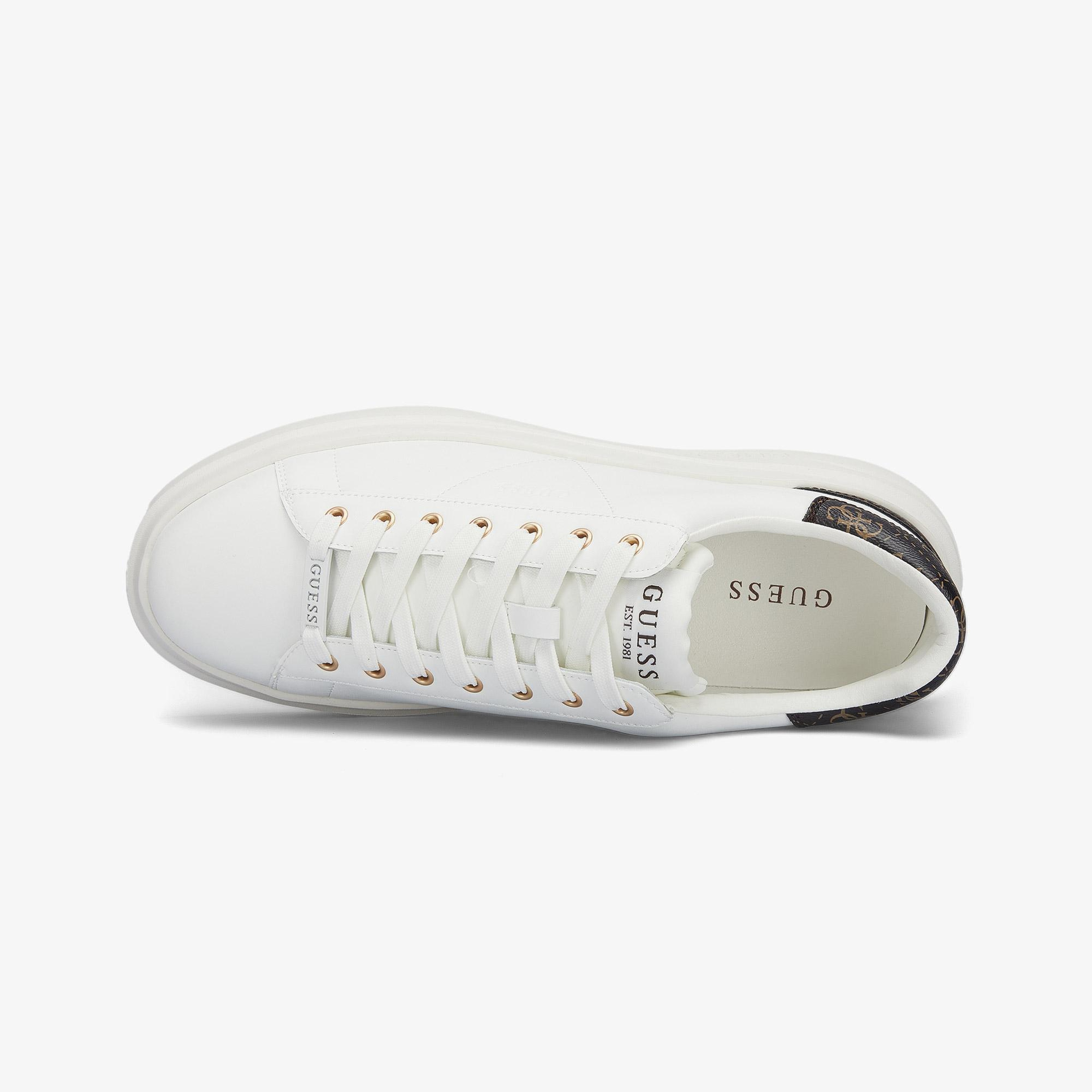 Guess Elba Leather Erkek Beyaz Sneaker