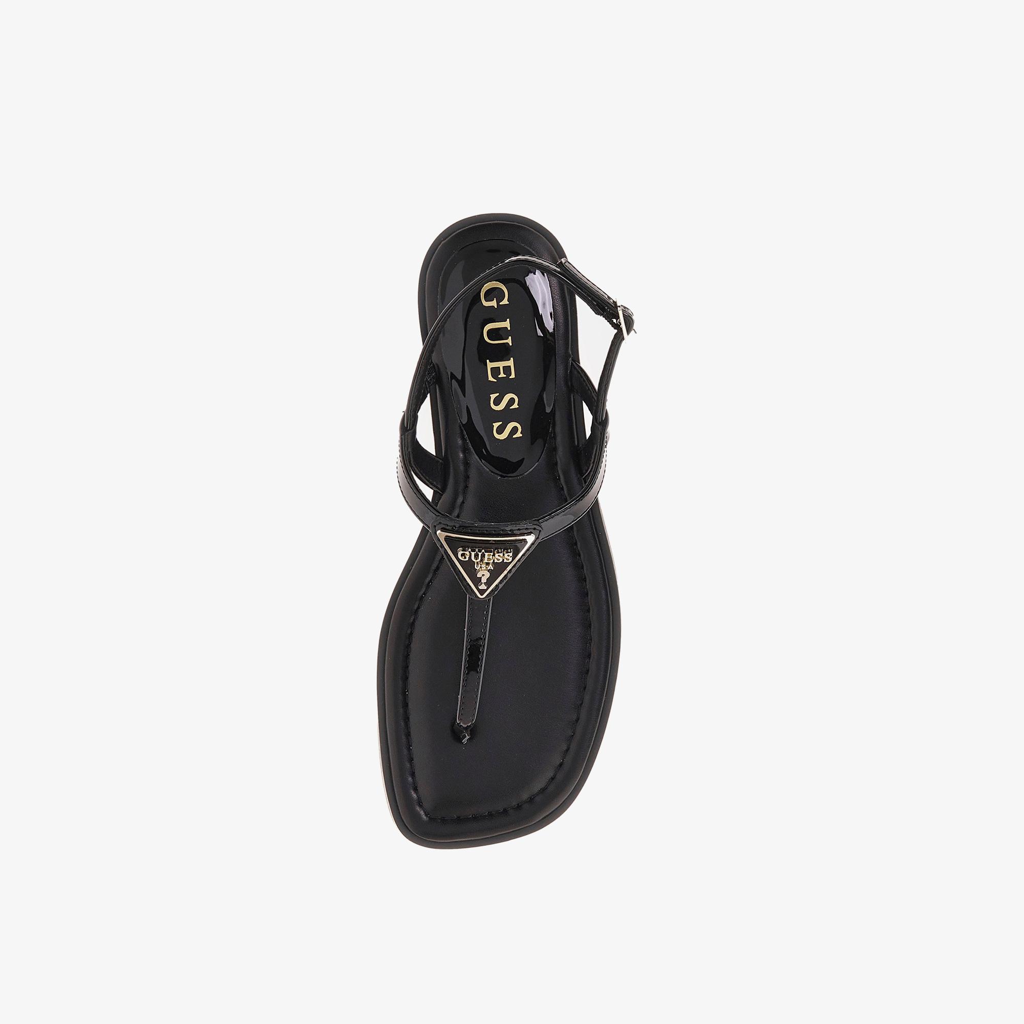 Guess Rainey 4 Patent Kadın Siyah Sandalet