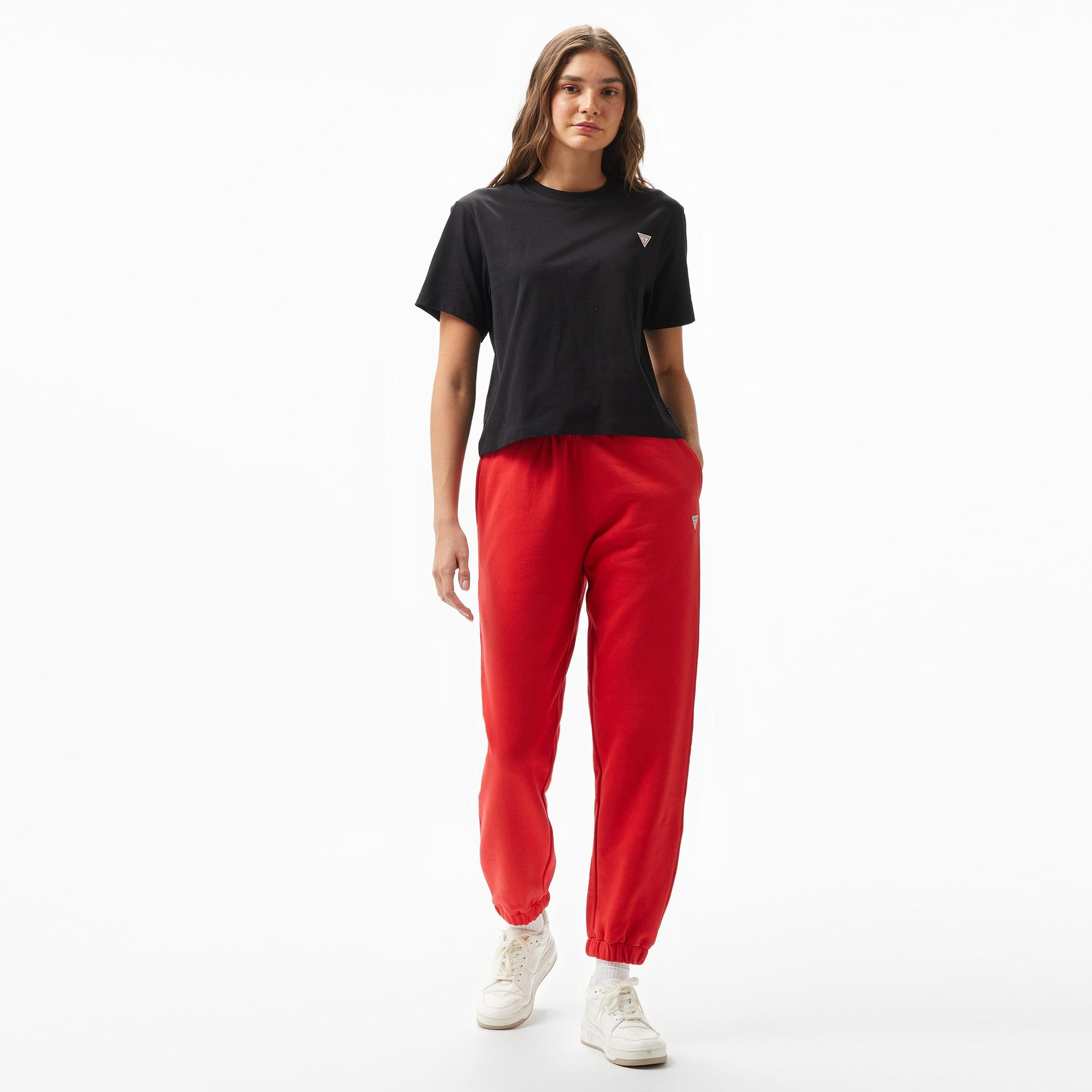 Guess Boxy Mini Kadın Siyah T-Shirt