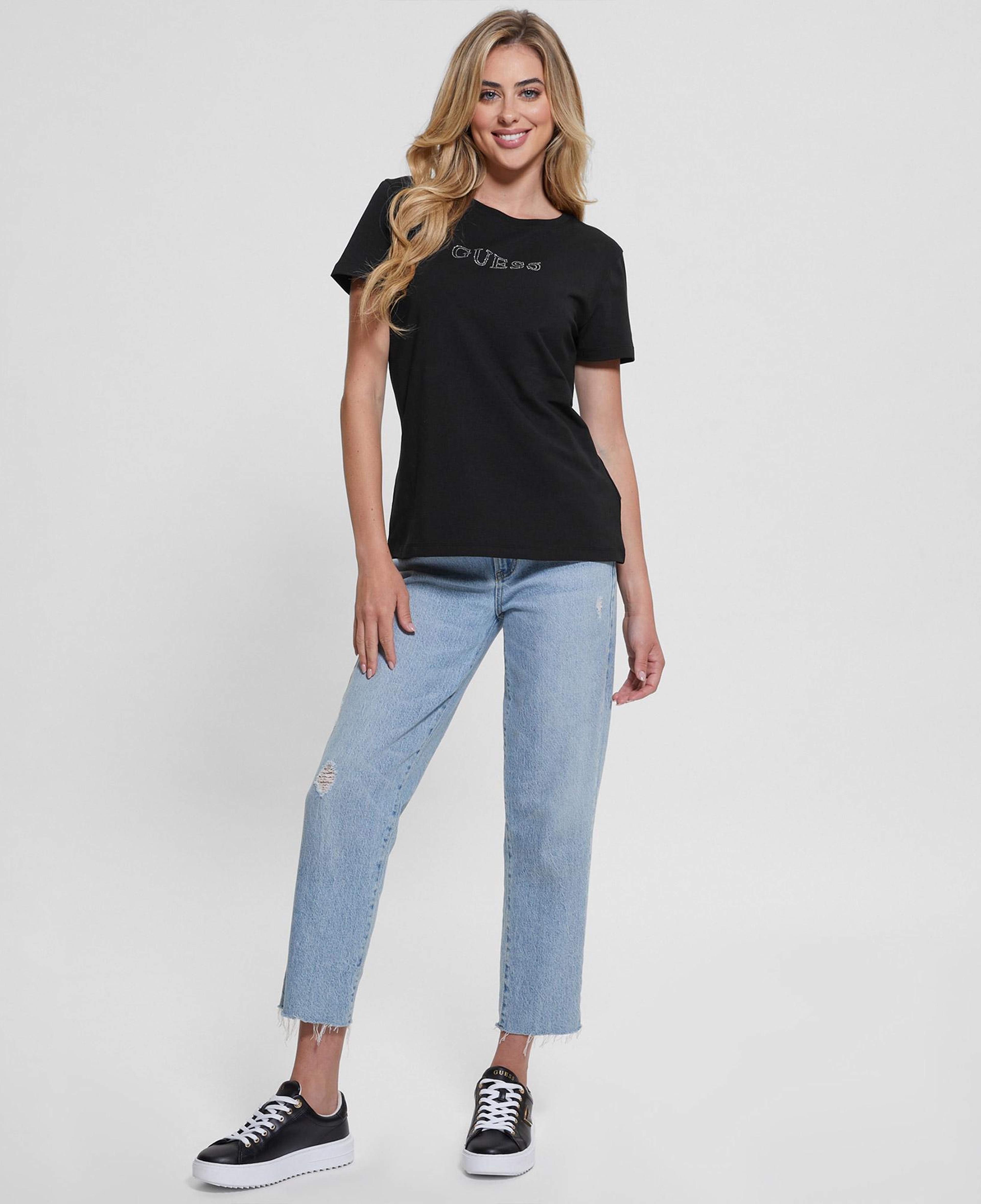 Guess Kadın Siyah T-Shirt