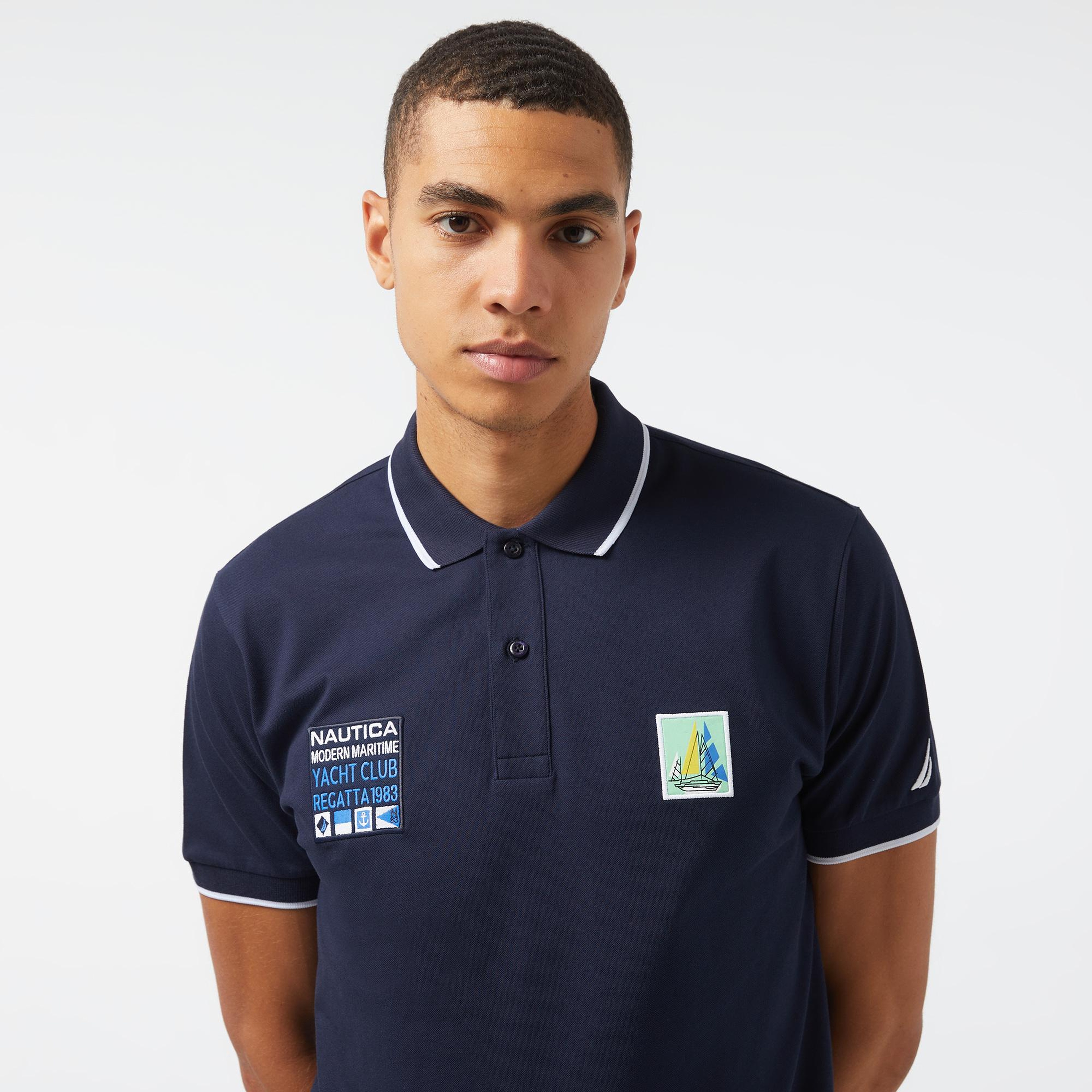 Nautica Erkek Lacivert Classic Fit Polo Yaka T-Shirt