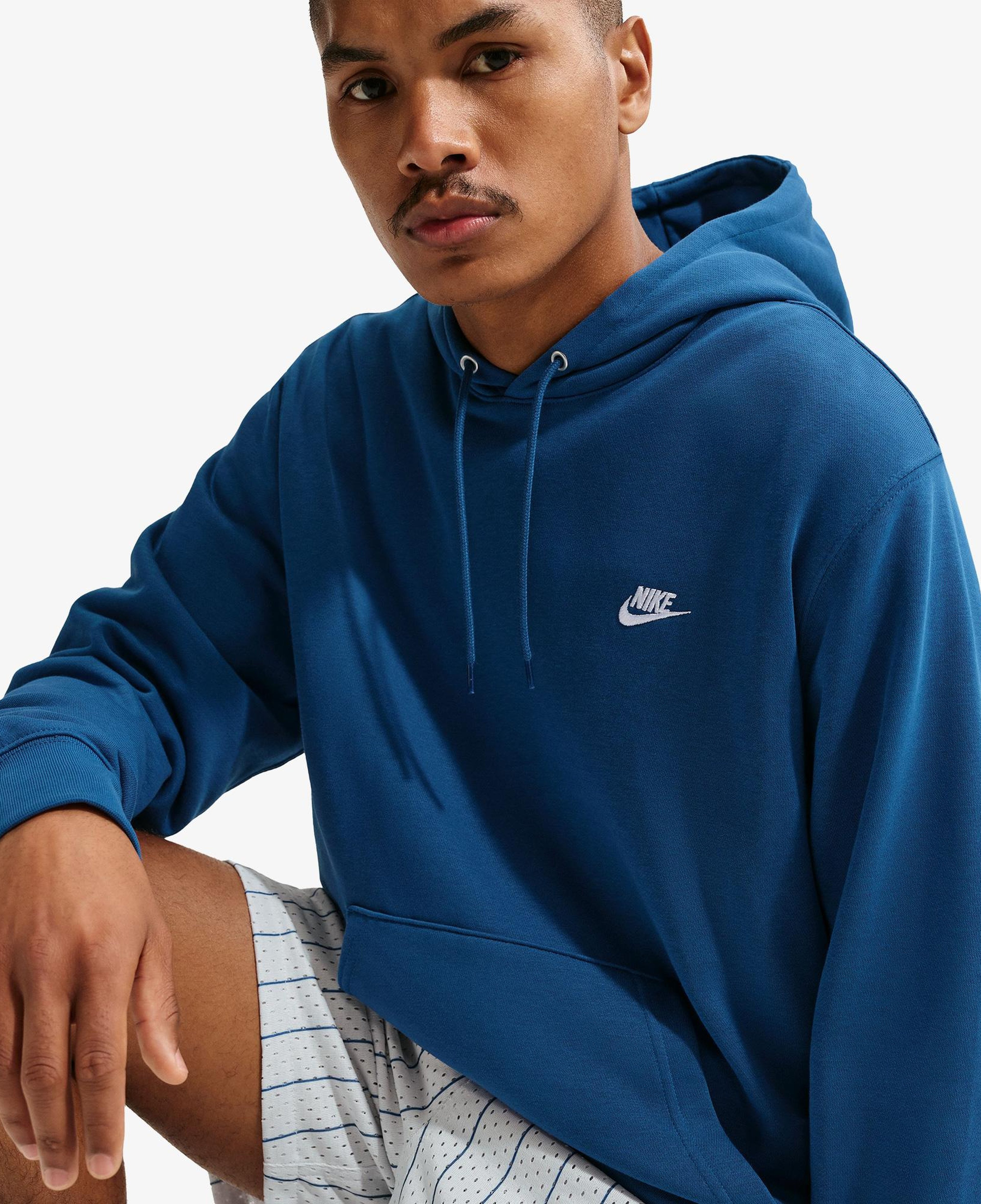 Nike Club Erkek Mavi Hoodie