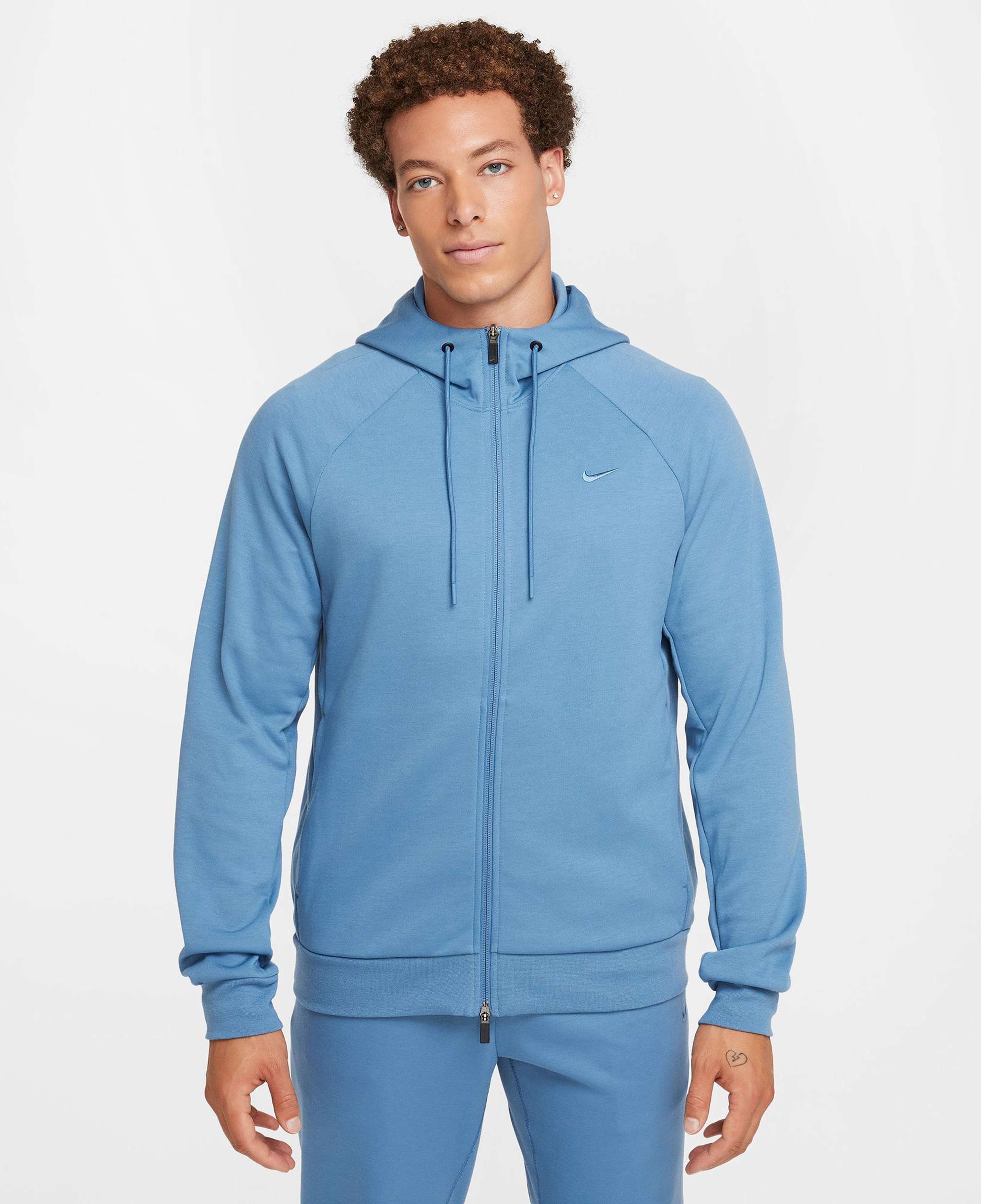 Nike Dri-Fit Primary Fleece Erkek Mavi Hoodie