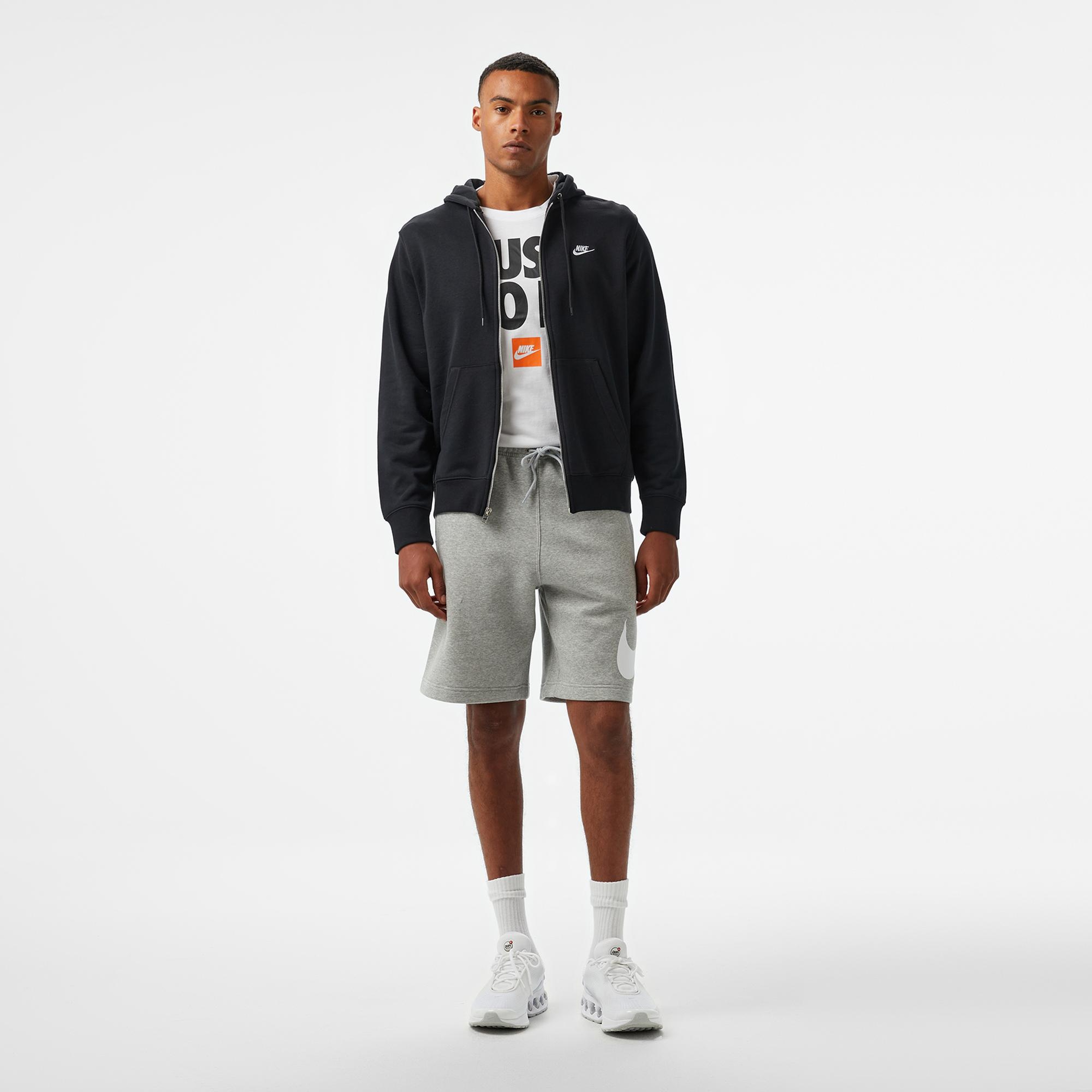 Nike Club Fleece Erkek Siyah Hoodie