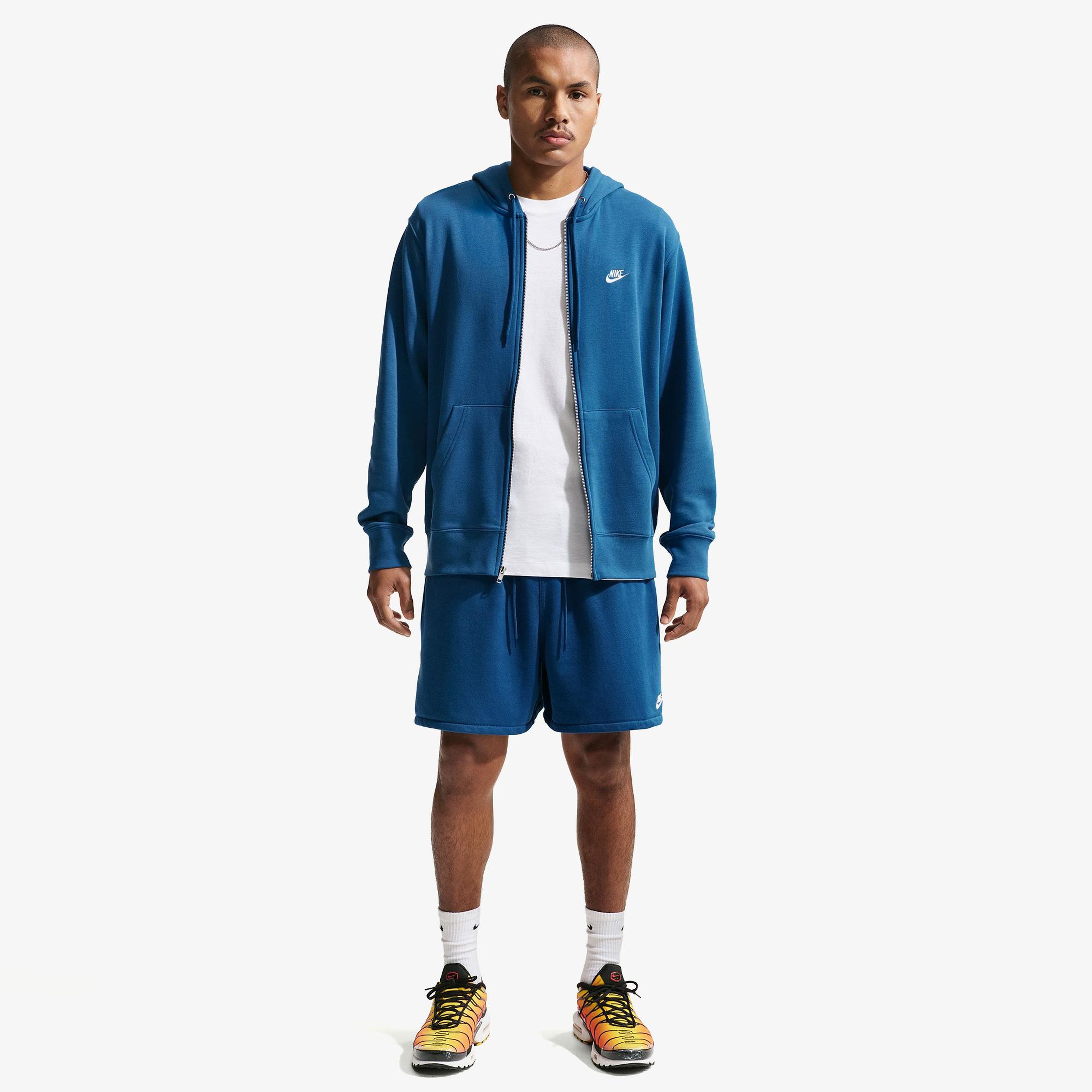 Nike Club Erkek Mavi Hoodie