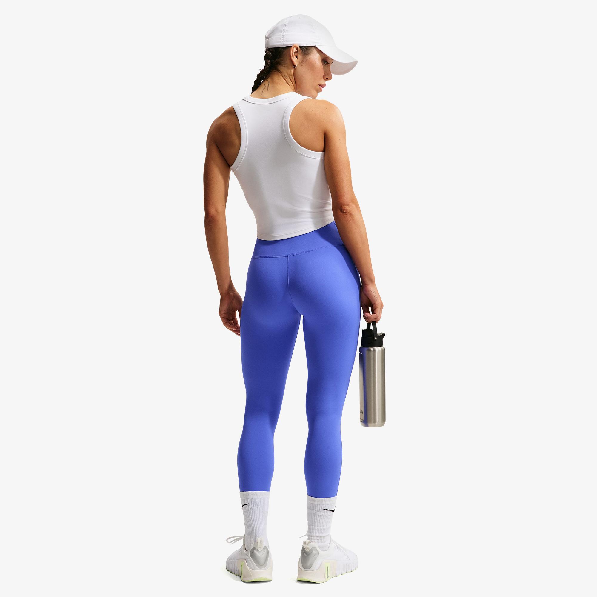 Nike Dri-Fit One Seamless Front Yüksek Belli Kadın Mor Tayt